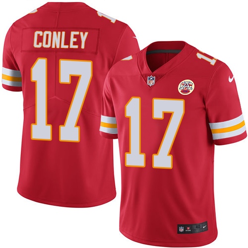 Kansas City Chiefs #17 Chris Conley Red Team Color Men's Stitched Vapor Untouchable Limited Jersey Men's cheap jerseys for sale - CheapJerseys.Shop
