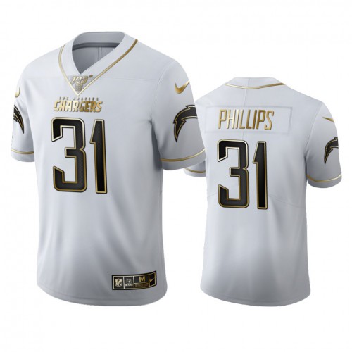 Los Angeles Los Angeles Chargers #31 Adrian Phillips Men's White Golden Edition Vapor Limited 100 Jersey Men's cheap jerseys for sale - CheapJerseys.Shop