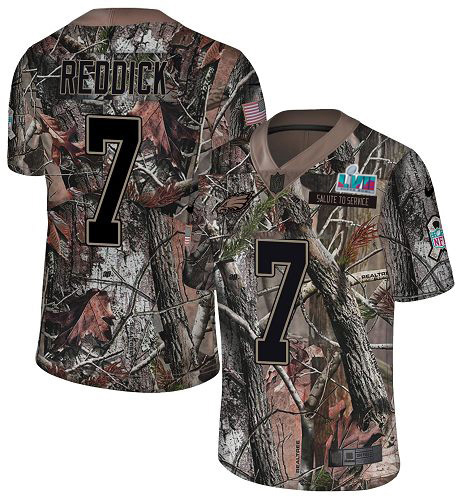 Eagles #7 Haason Reddick Camo Super Bowl LVII Patch Men's Stitched Limited Rush Realtree Jersey cheap jerseys for sale - CheapJerseys.Shop