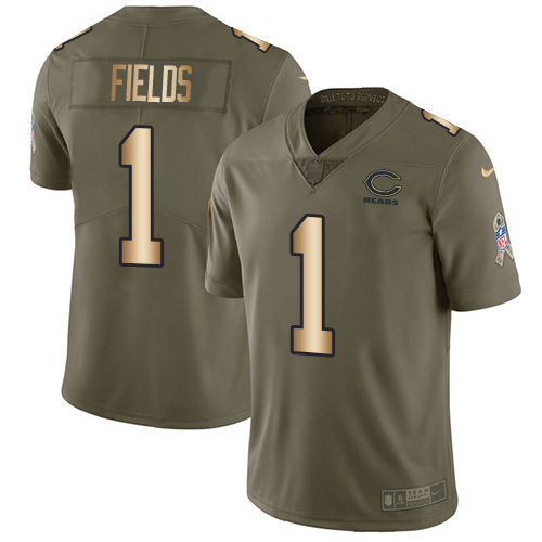 Bears #74 Germain Ifedi Olive/Gold Men's Stitched Limited 2017 Salute To Service Jersey cheap jerseys for sale - CheapJerseys.Shop
