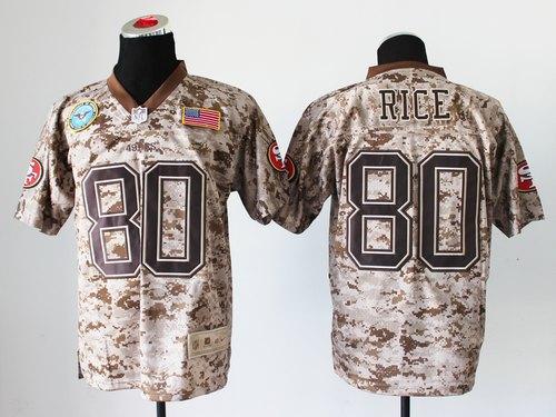 49ers #80 Jerry Rice Camo Men's Stitched New Elite USMC Jersey cheap jerseys for sale - CheapJerseys.Shop