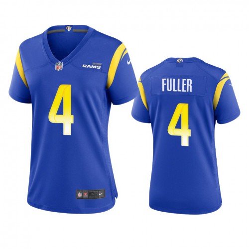 Los Angeles Los Angeles Rams #4 Jordan Fuller Women's Game Jersey - Royal Womens cheap jerseys for sale - CheapJerseys.Shop