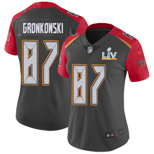 Buccaneers #87 Rob Gronkowski Gray Women's Super Bowl LV Bound Stitched Limited Inverted Legend Jersey cheap jerseys for sale - CheapJerseys.Shop