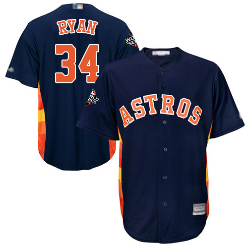 Houston Astros #34 Nolan Ryan Navy Blue Cool Base 2019 World Series Bound Stitched Youth Jersey Youth cheap jerseys for sale - CheapJerseys.Shop