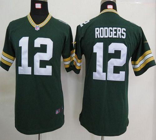 Packers #12 Aaron Rodgers Green Team Color Youth Stitched Elite Jersey cheap jerseys for sale - CheapJerseys.Shop