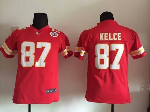 Chiefs #87 Travis Kelce Red Team Color Youth Stitched Elite Jersey cheap jerseys for sale - CheapJerseys.Shop