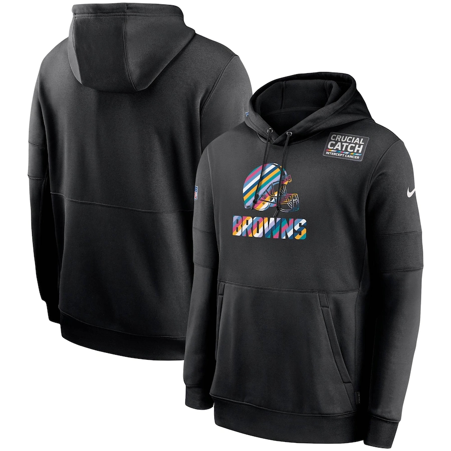 Cleveland Browns 2020 Crucial Catch Sideline Performance Pullover Hoodie Black cheap jerseys for sale - CheapJerseys.Shop