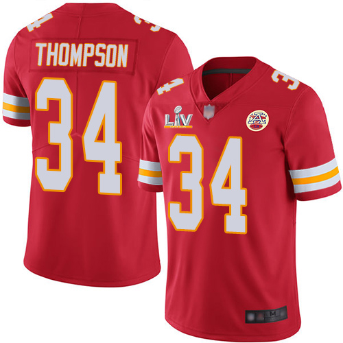 Kansas City Chiefs #34 Darwin Thompson Red Team Color Men's Super Bowl LV Bound Stitched Vapor Untouchable Limited Jersey Men's cheap jerseys for sale - CheapJerseys.Shop