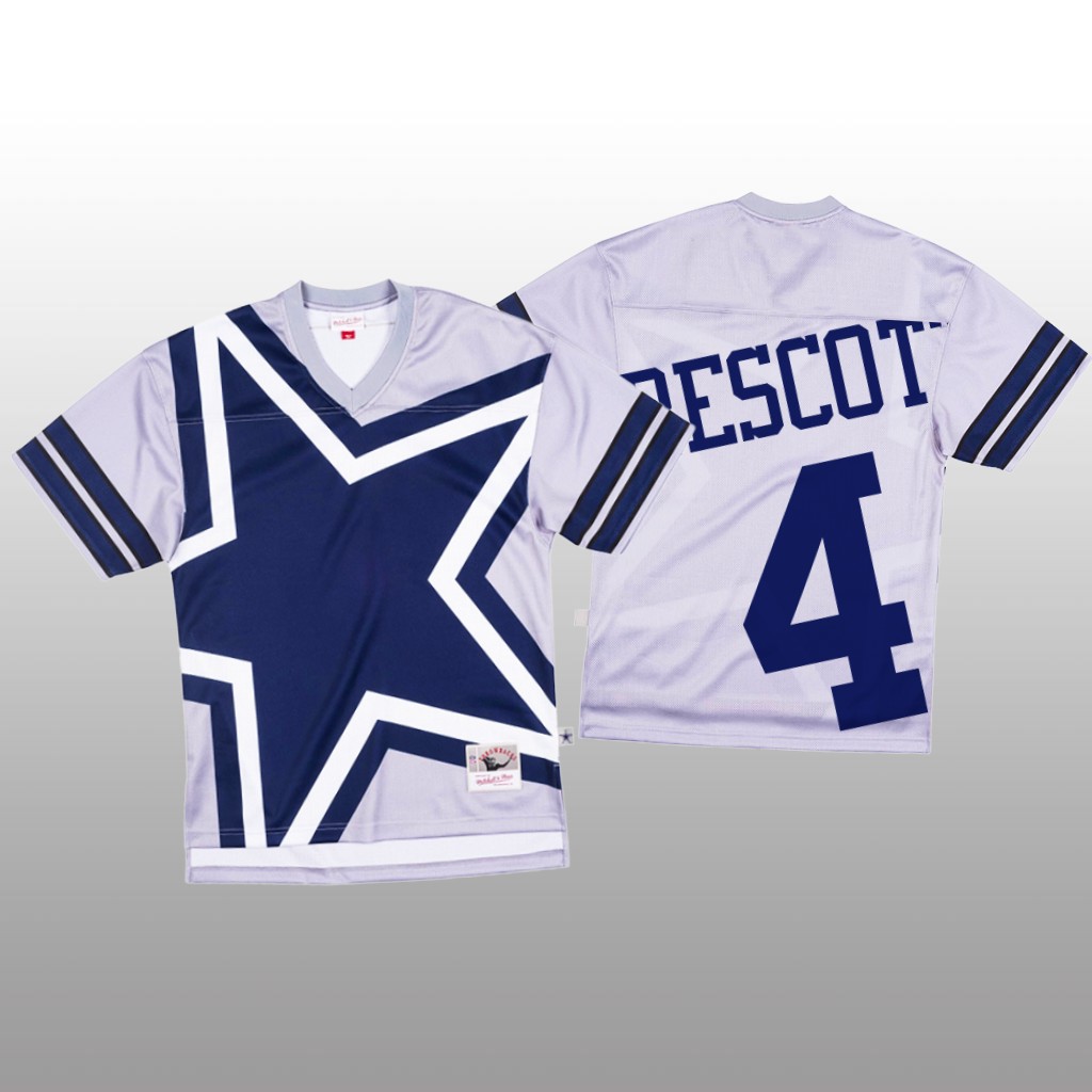 Dallas Cowboys #4 Dak Prescott White Men's Mitchell & Nell Big Face Fashion Limited Jersey cheap jerseys for sale - CheapJerseys.Shop