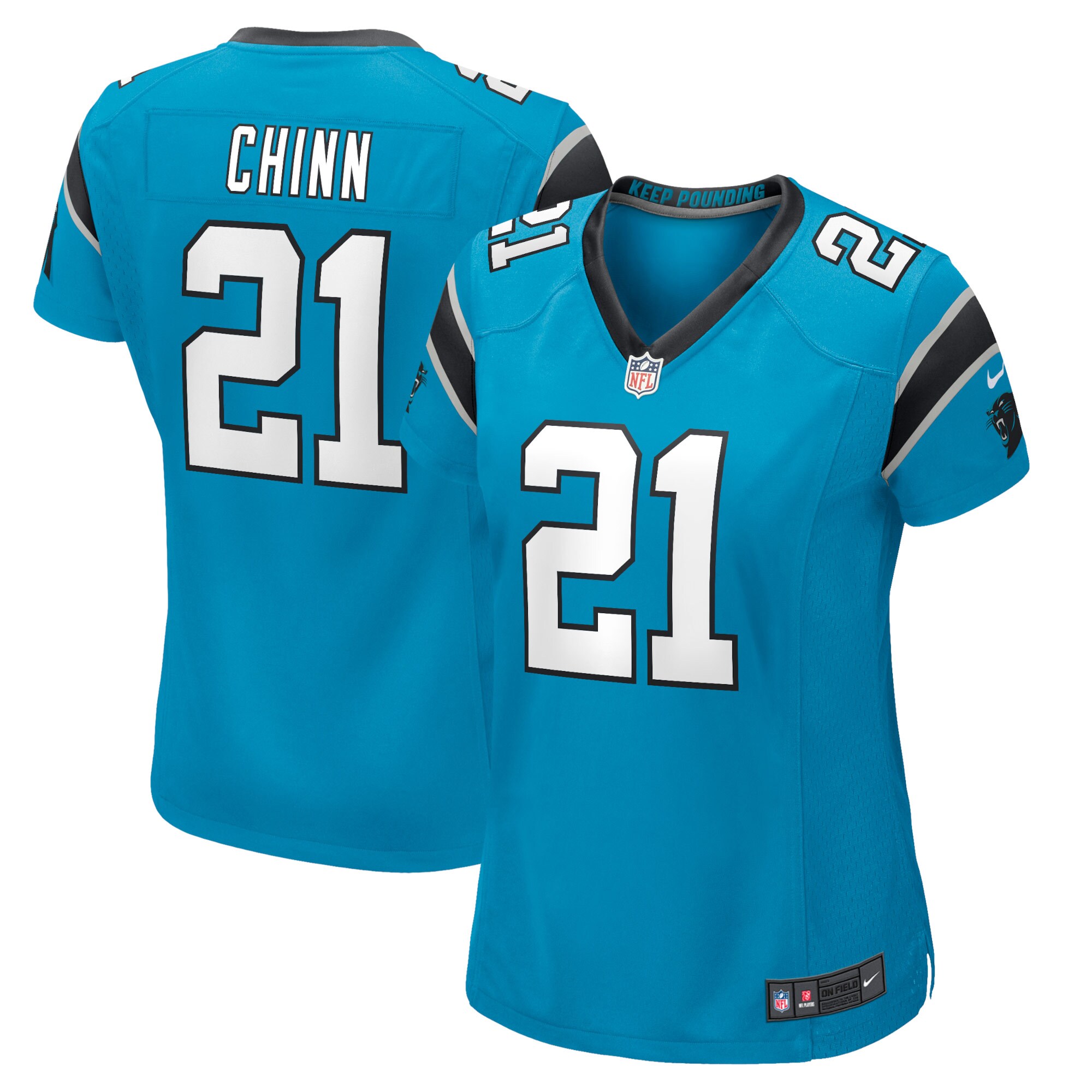 Jeremy Chinn Carolina Panthers Women's Player Game Jersey - Blue cheap jerseys for sale - CheapJerseys.Shop
