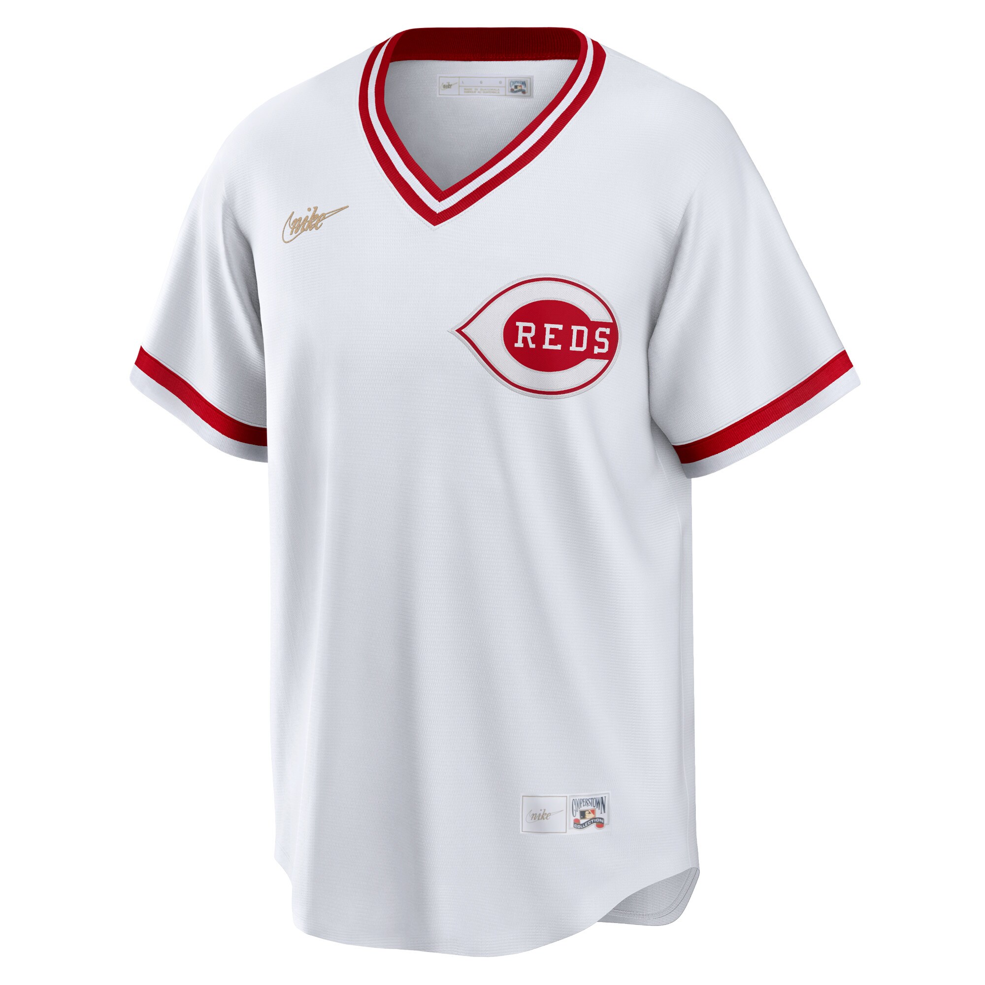 Barry Larkin Cincinnati Reds Home Cooperstown Collection Player Jersey - White cheap jerseys for sale - CheapJerseys.Shop