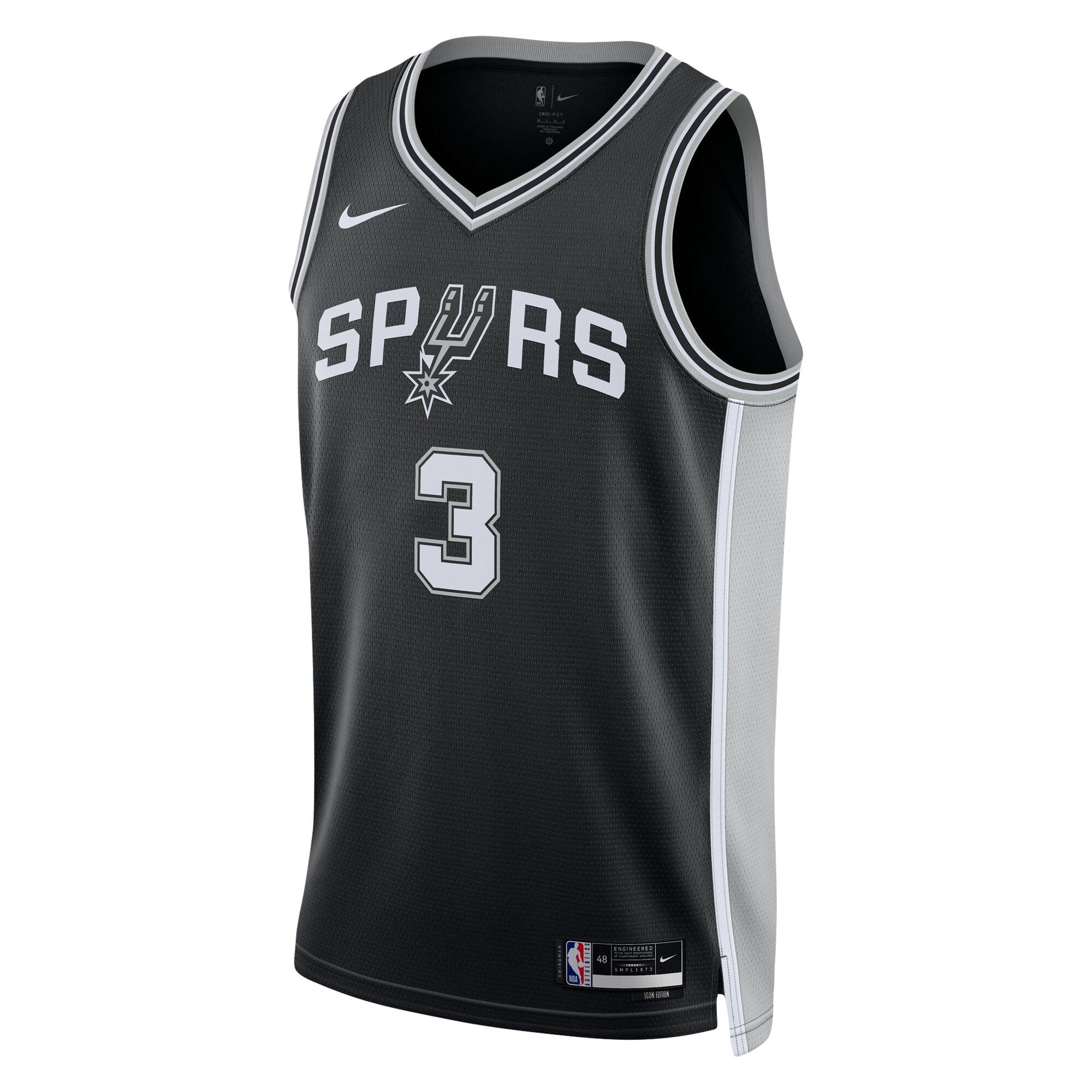 Keldon Johnson San Antonio Spurs Unisex Swingman Jersey - Icon Edition - Black cheap jerseys for sale - CheapJerseys.Shop