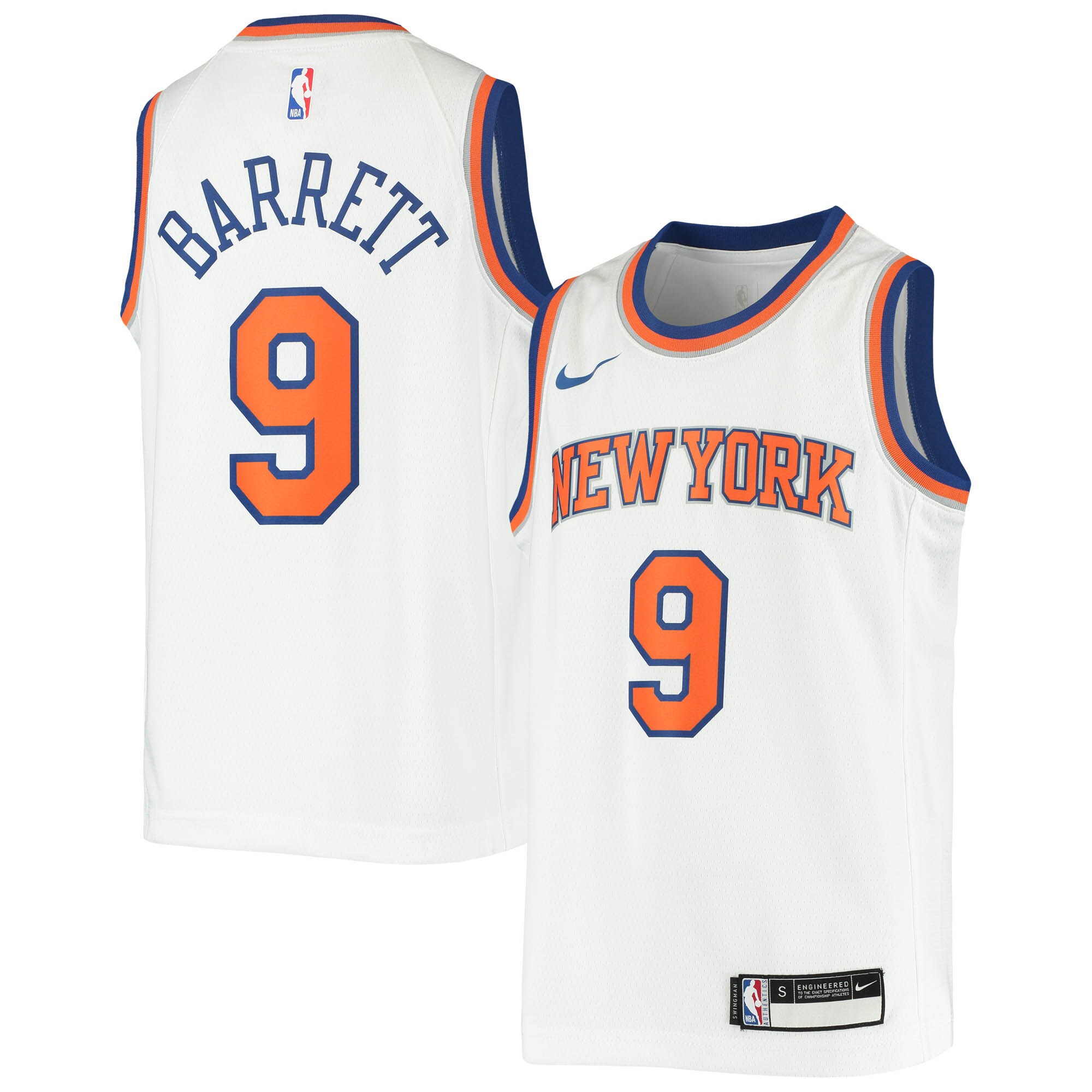 RJ Barrett New York Knicks Youth Swingman Jersey - Association Edition - White cheap jerseys for sale - CheapJerseys.Shop