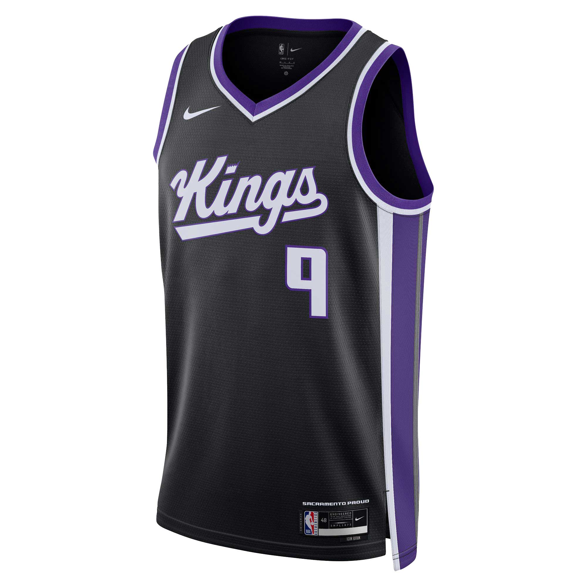 Kevin Huerter Sacramento Kings Unisex Swingman Jersey - Icon Edition - Black cheap jerseys for sale - CheapJerseys.Shop