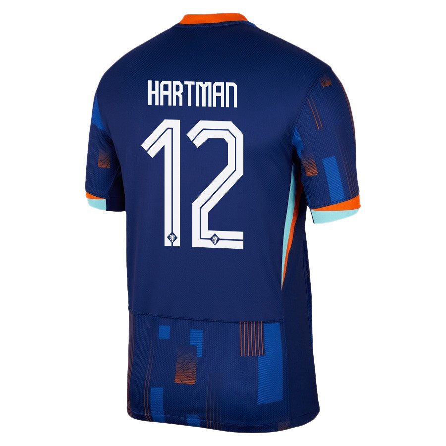 Quilindschy Hartman 12 Netherlands National Team 2024/25 Away Men Jersey - Navy cheap jerseys for sale - CheapJerseys.Shop
