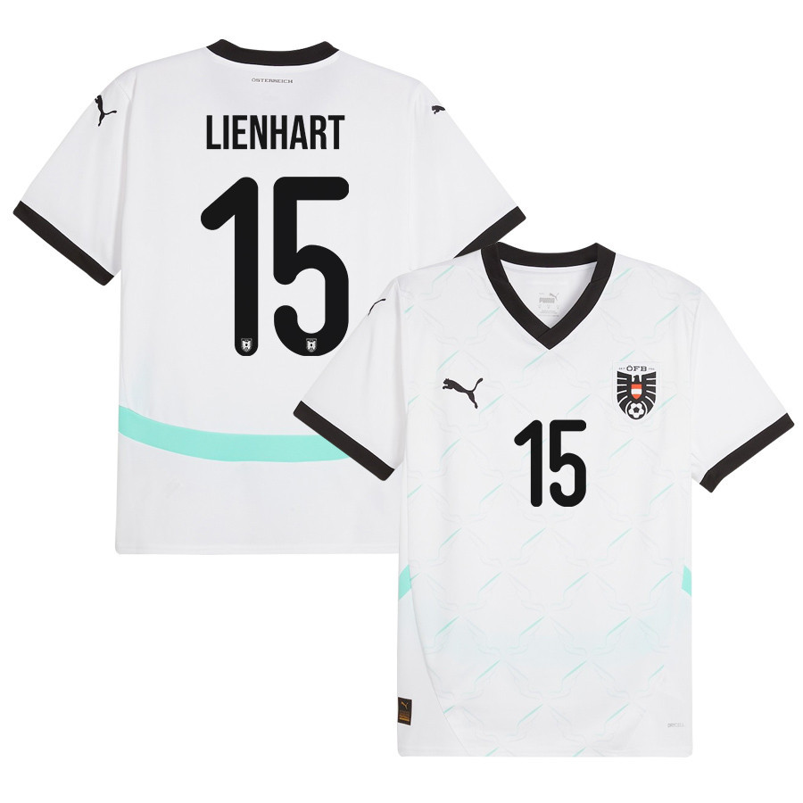 Philipp Lienhart 15 Austria National Team 2024/25 Away Men Jersey - White cheap jerseys for sale - CheapJerseys.Shop