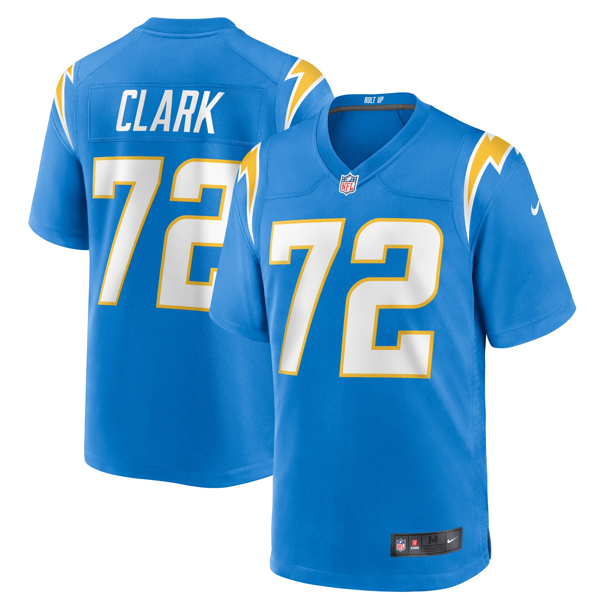 Jerrod Clark Los Angeles Chargers Team Game Jersey - Powder Blue cheap jerseys for sale - CheapJerseys.Shop
