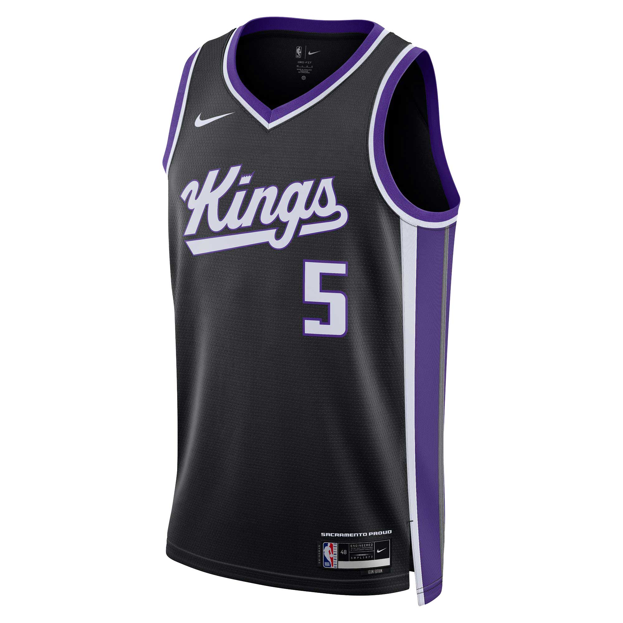 De'Aaron Fox Sacramento Kings Unisex Swingman Jersey - Icon Edition - Black cheap jerseys for sale - CheapJerseys.Shop