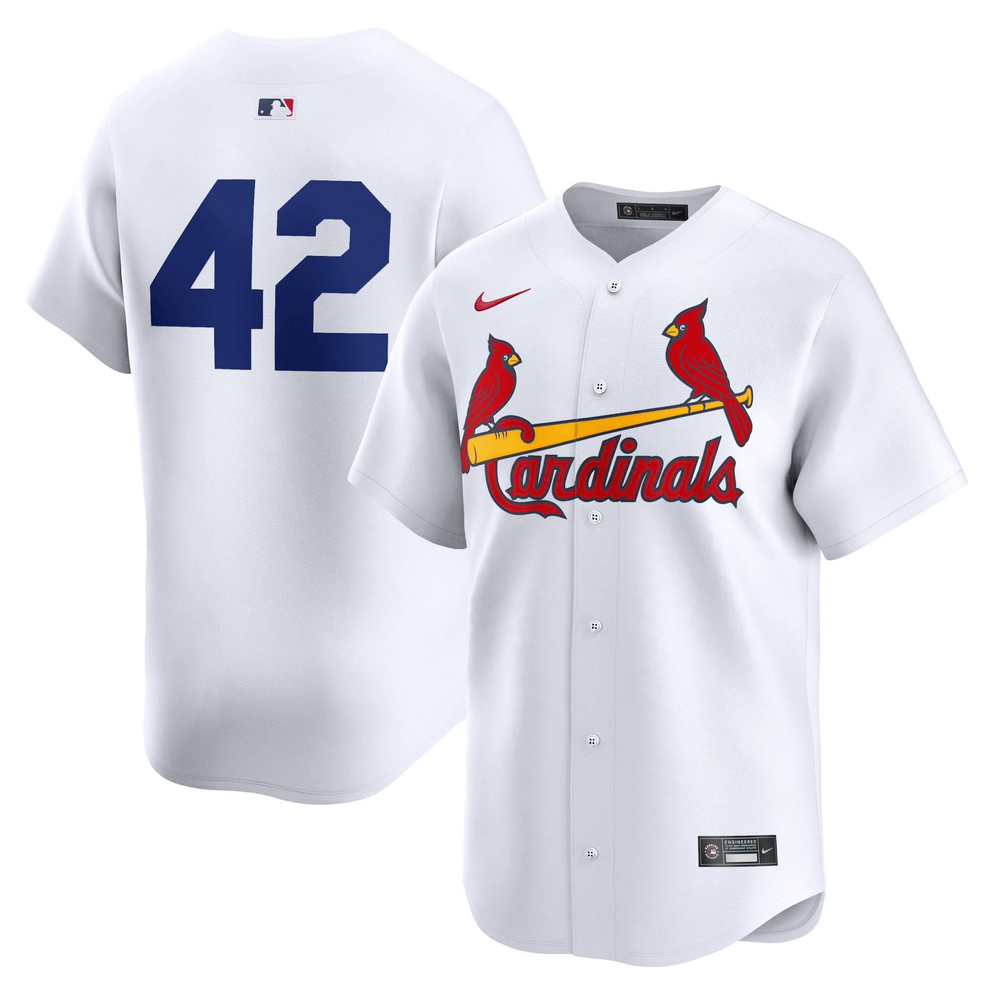 St. Louis Cardinals 2024 Jackie Robinson Day Home Limited Jersey\u00c2\u00a0\u00e2\u20ac\u201c White cheap jerseys for sale - CheapJerseys.Shop