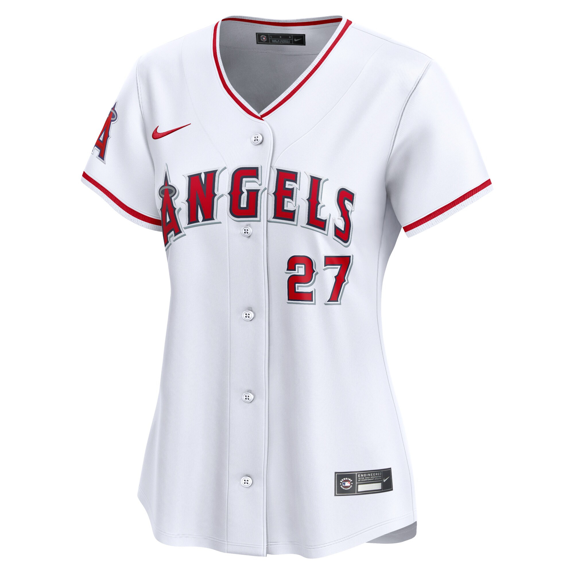 Mike Trout Los Angeles Angels Women's Home Limited Player Jersey - White cheap jerseys for sale - CheapJerseys.Shop