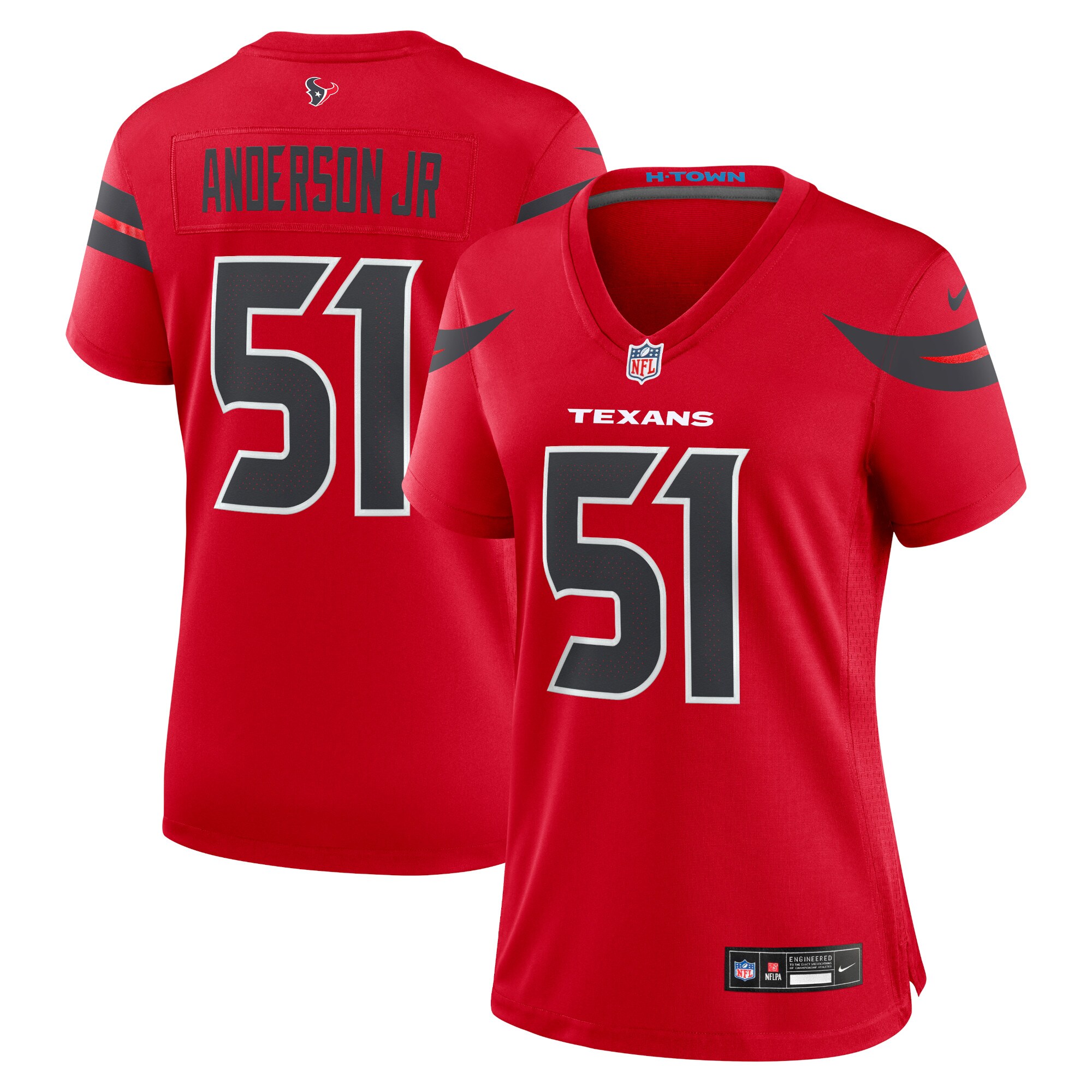 Will Anderson Jr. Houston Texans Women's Alternate Game Jersey - Red cheap jerseys for sale - CheapJerseys.Shop