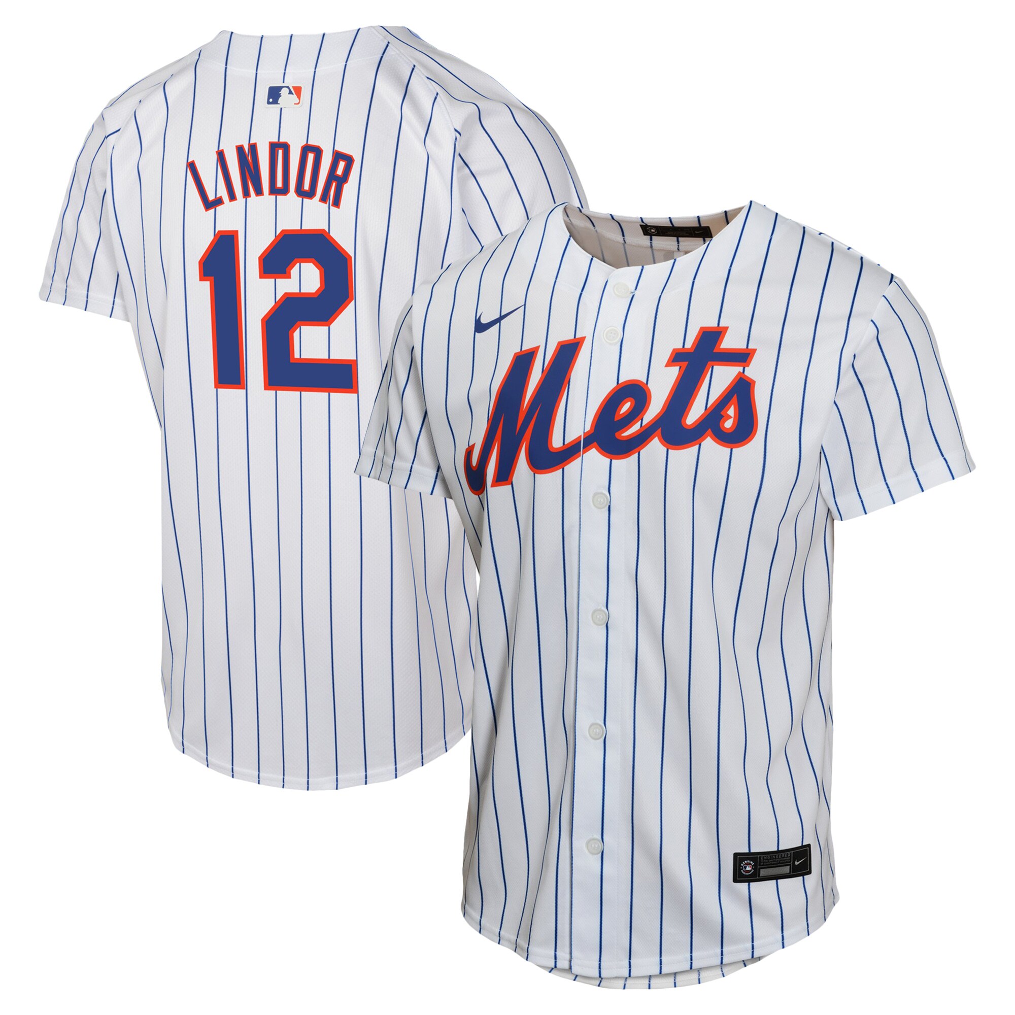 Francisco Lindor New York Mets Youth Home Game Player Jersey - White cheap jerseys for sale - CheapJerseys.Shop