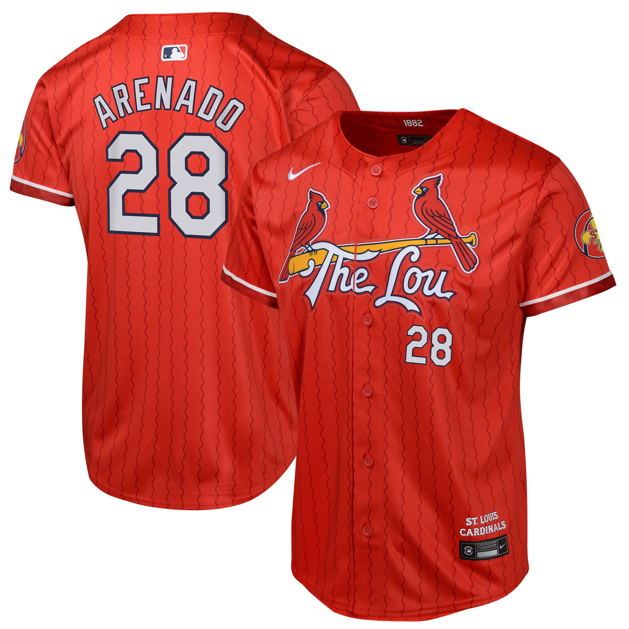 Nolan Arenado St. Louis Cardinals Youth 2024 City Connect Limited Player Jersey - Red cheap jerseys for sale - CheapJerseys.Shop