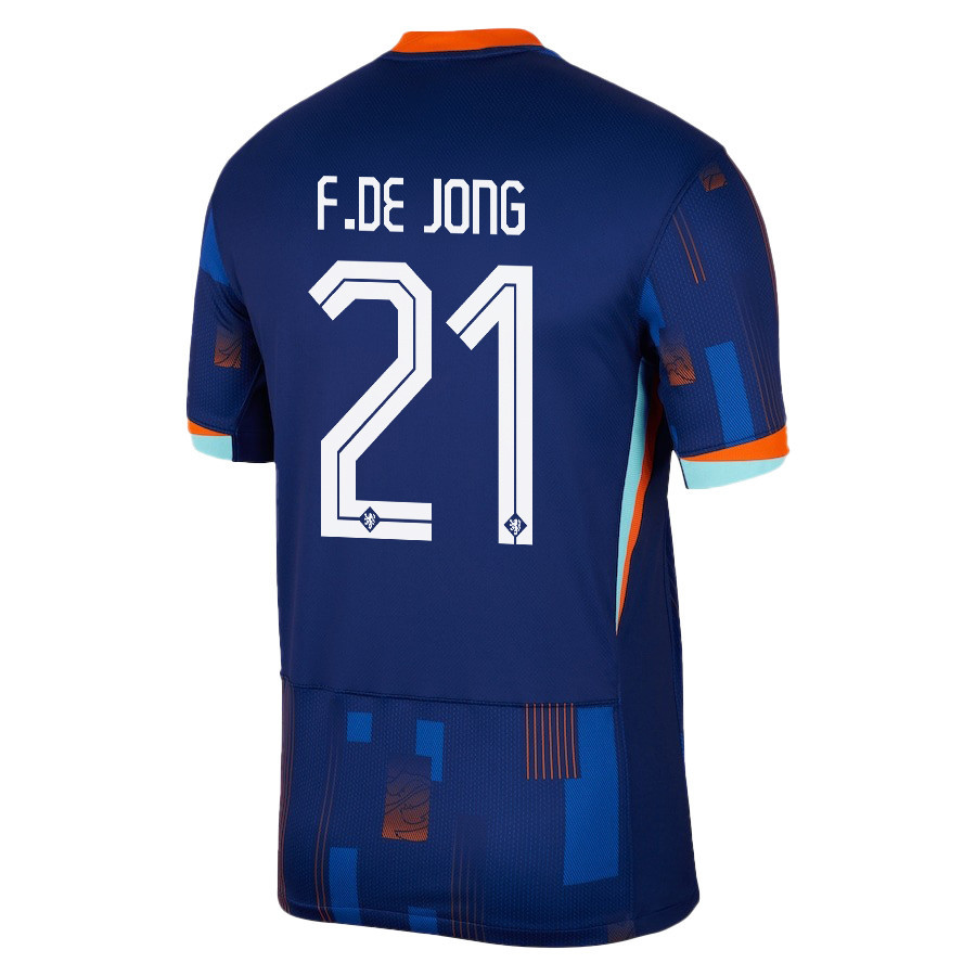 Frenkie de Jong 21 Netherlands National Team 2024/25 Away Men Jersey - Navy cheap jerseys for sale - CheapJerseys.Shop