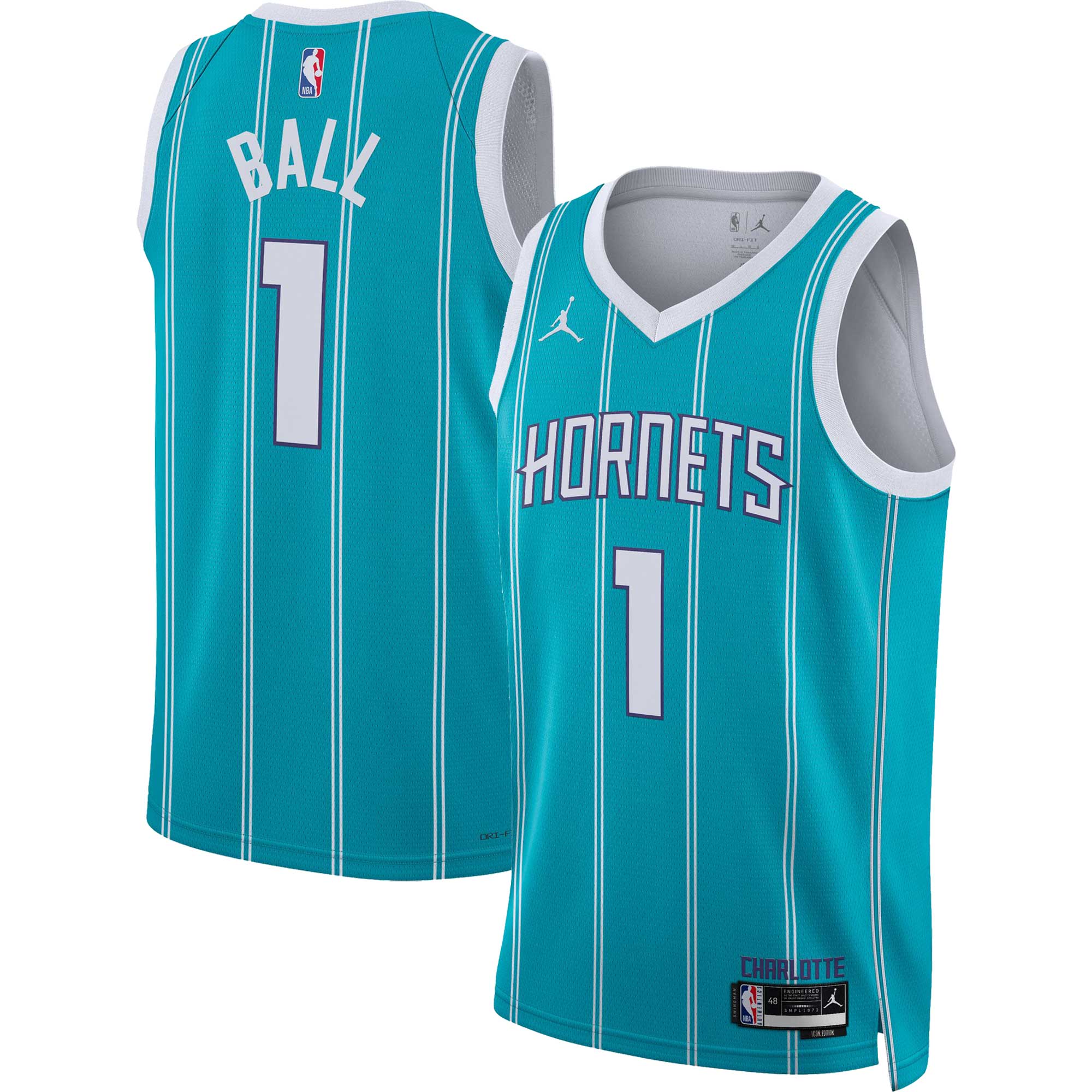 LaMelo Ball Charlotte Hornets Jordan Brand Unisex Swingman Jersey - Icon Edition - Teal cheap jerseys for sale - CheapJerseys.Shop