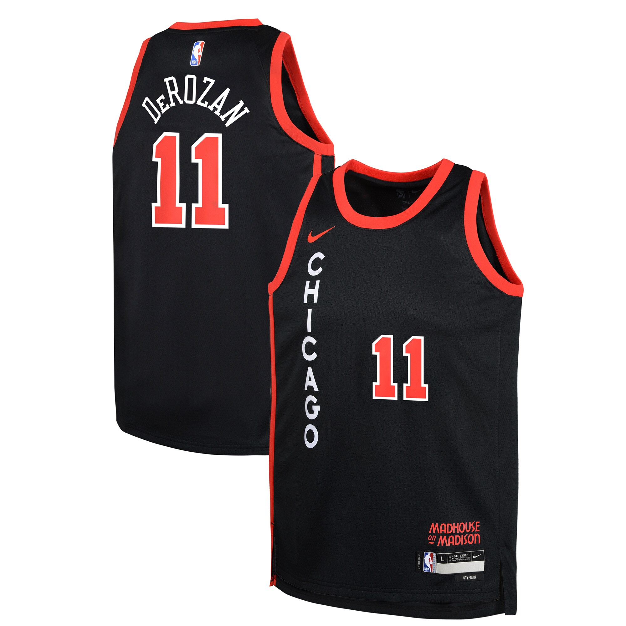 DeMar DeRozan Chicago Bulls Youth Swingman Replica Jersey - City Edition - Black cheap jerseys for sale - CheapJerseys.Shop