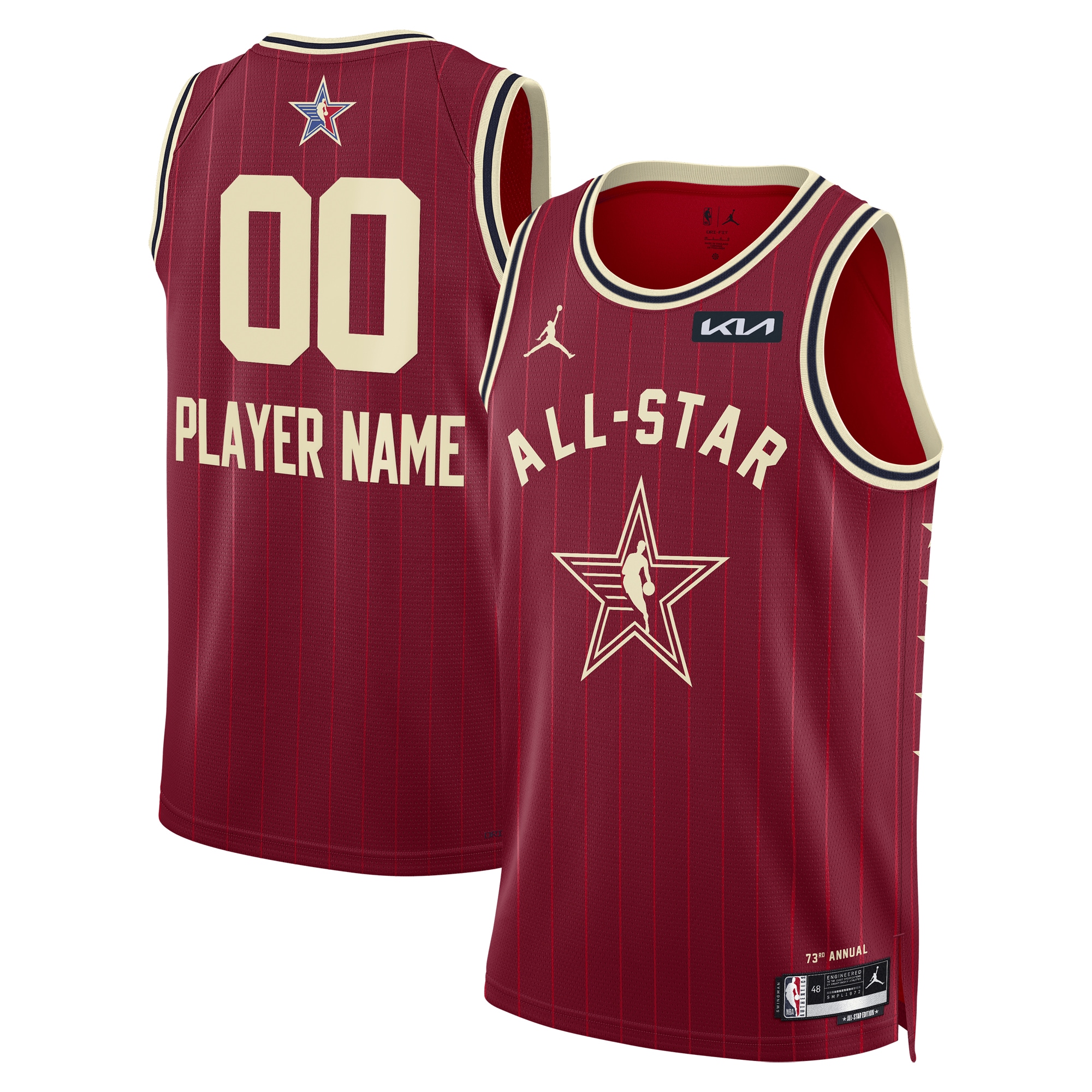 Jordan Brand Unisex 2024 All-Star Game Swingman Custom Jersey - Crimson cheap jerseys for sale - CheapJerseys.Shop