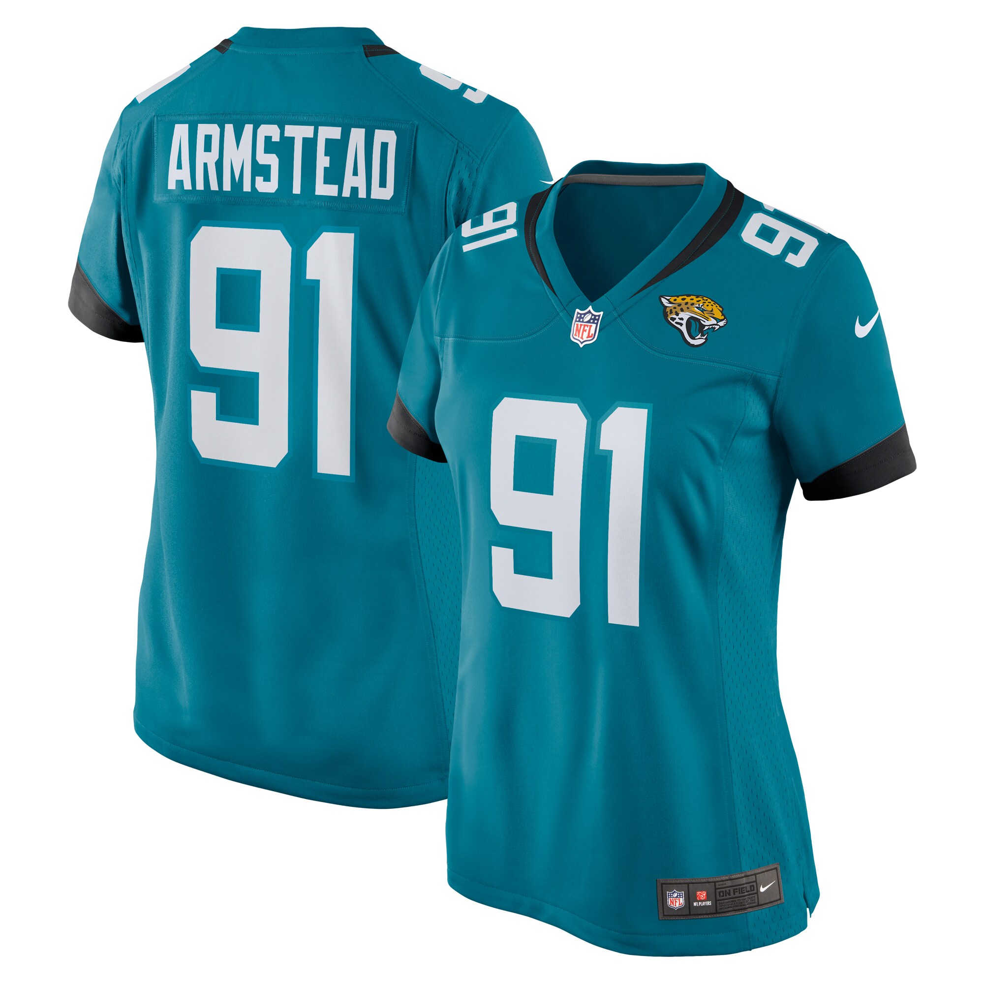 Arik Armstead Jacksonville Jaguars Women's Team Game Jersey - Teal cheap jerseys for sale - CheapJerseys.Shop