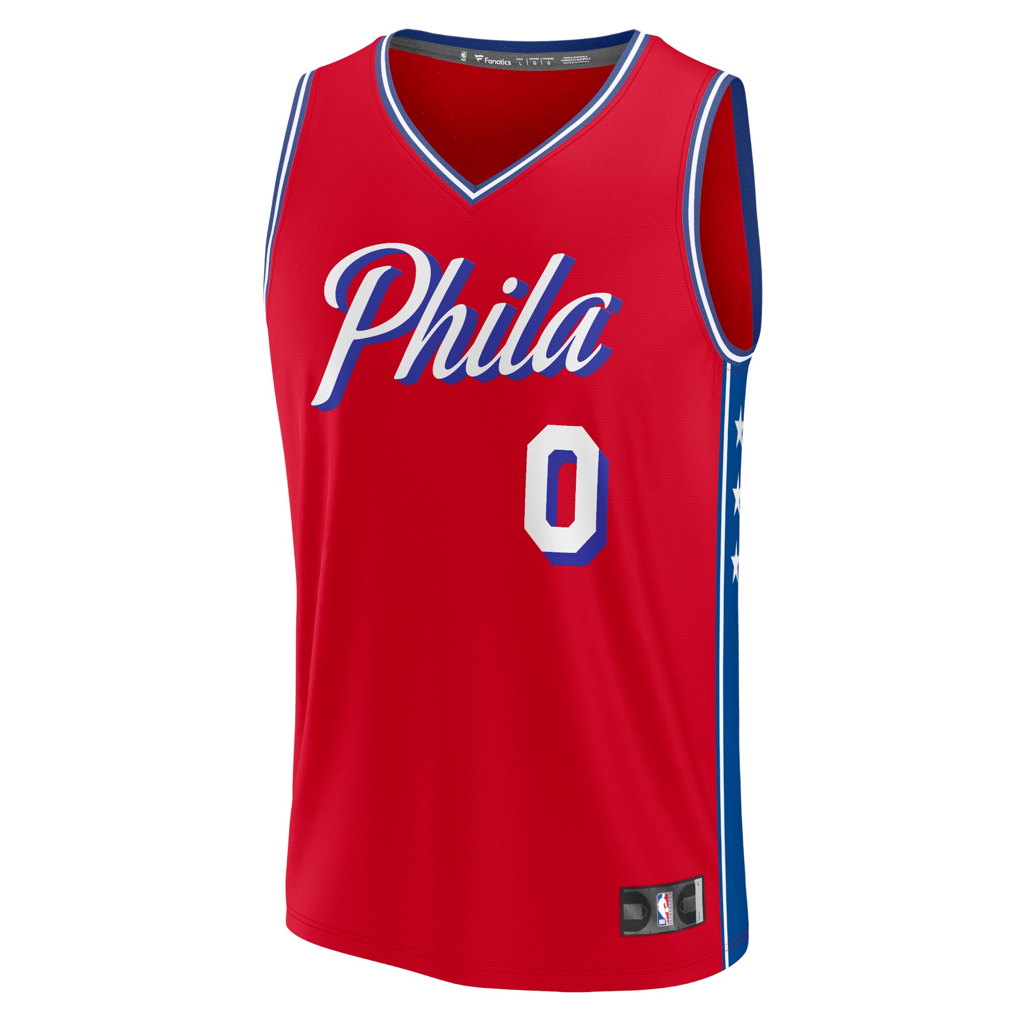 Tyrese Maxey Philadelphia 76ers Fanatics Fast Break Replica Player Jersey - Statement Edition - Red cheap jerseys for sale - CheapJerseys.Shop