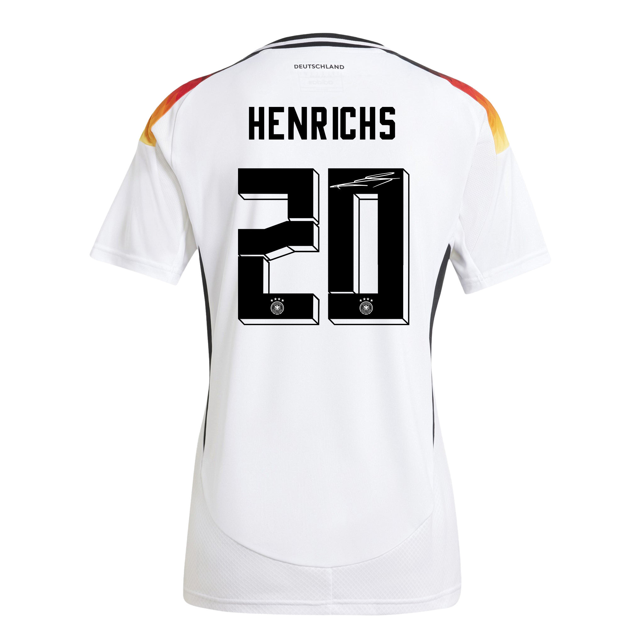 Benjamin Henrichs 20 Signed Germany National Team 2024/25 Home Jersey Autographed - Women cheap jerseys for sale - CheapJerseys.Shop