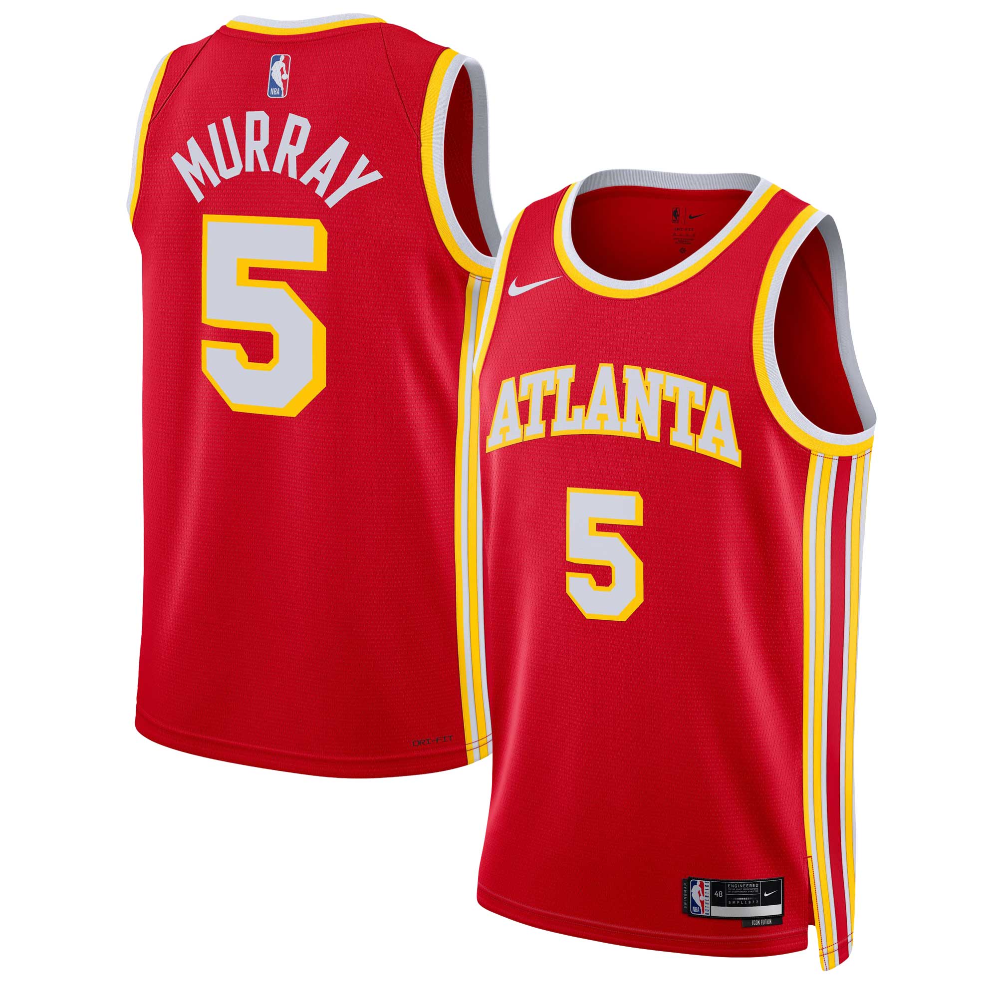 Dejounte Murray Atlanta Hawks Unisex Swingman Jersey - Icon Edition - Red cheap jerseys for sale - CheapJerseys.Shop
