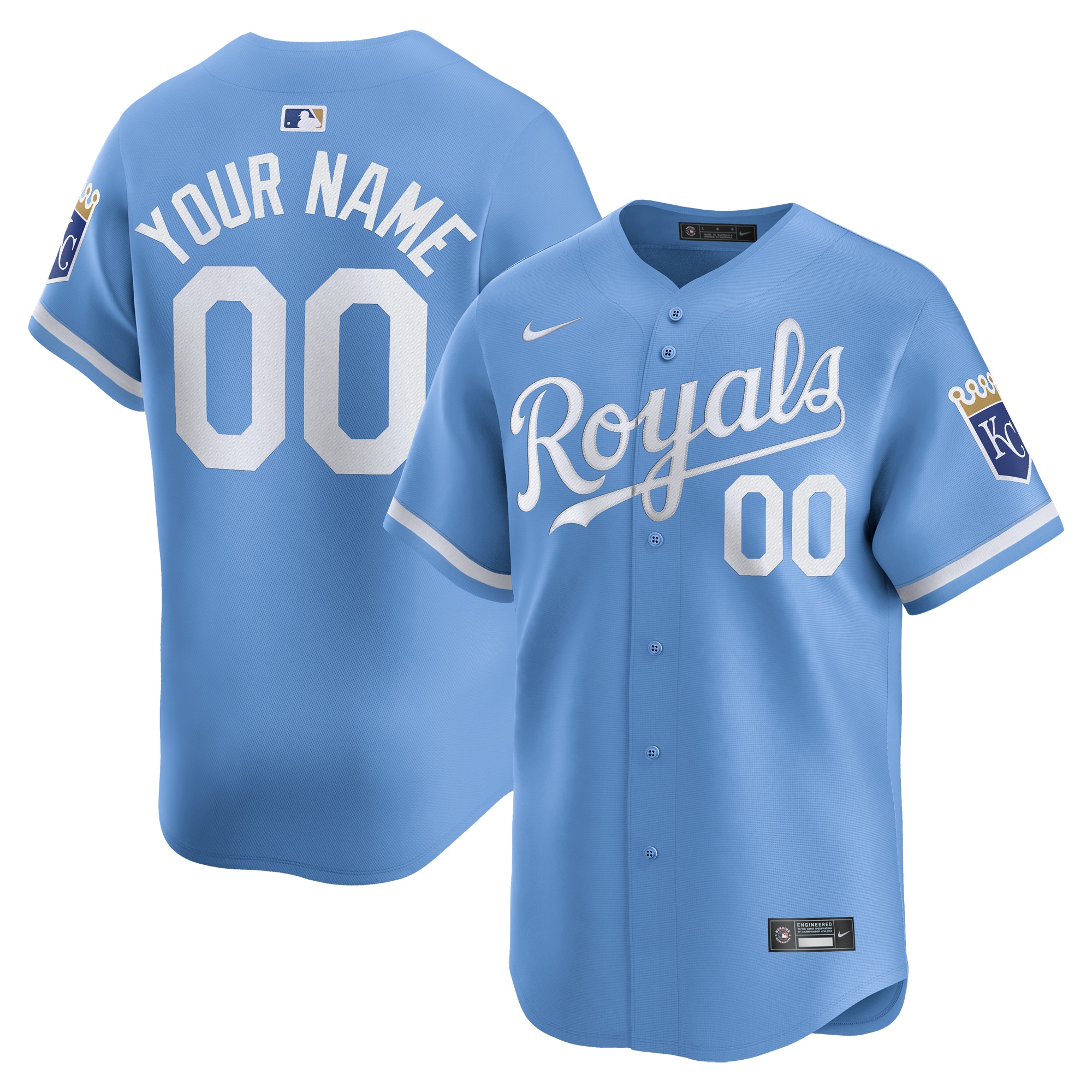 Kansas City Royals Alternate Limited Custom Jersey\u00c2\u00a0\u00e2\u20ac\u201c Light Blue cheap jerseys for sale - CheapJerseys.Shop