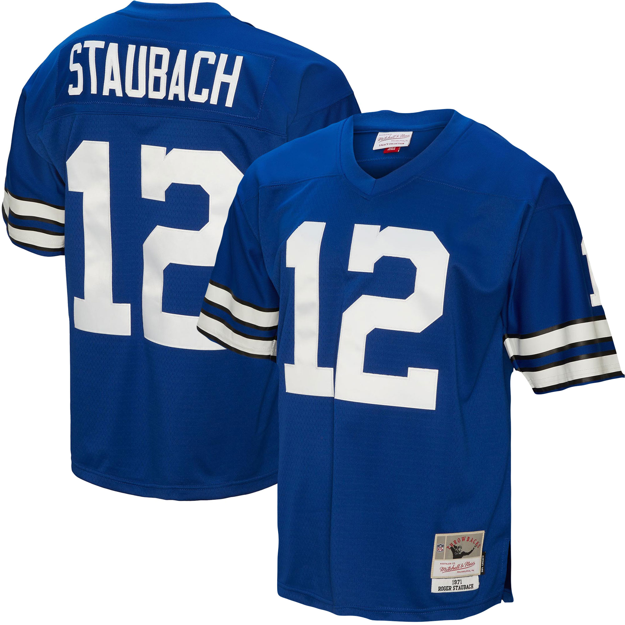 Roger Staubach Dallas Cowboys Mitchell & Ness Legacy Replica Jersey - Royal cheap jerseys for sale - CheapJerseys.Shop