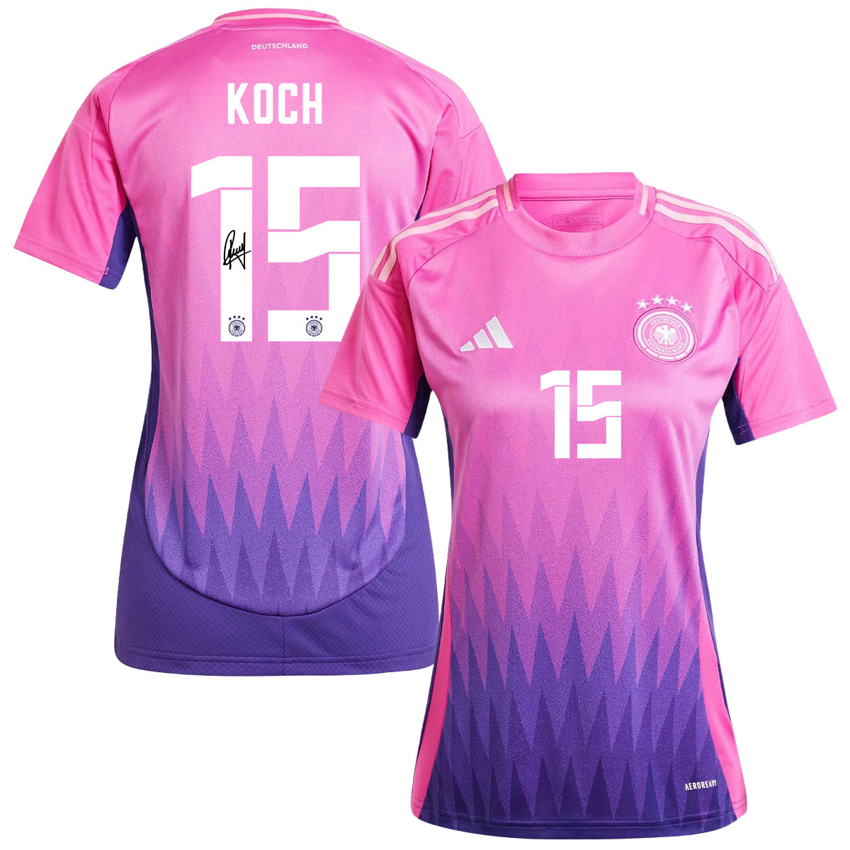 Robin Koch 15 Signed Germany National Team 2024/25 Away Jersey Autographed - Women cheap jerseys for sale - CheapJerseys.Shop