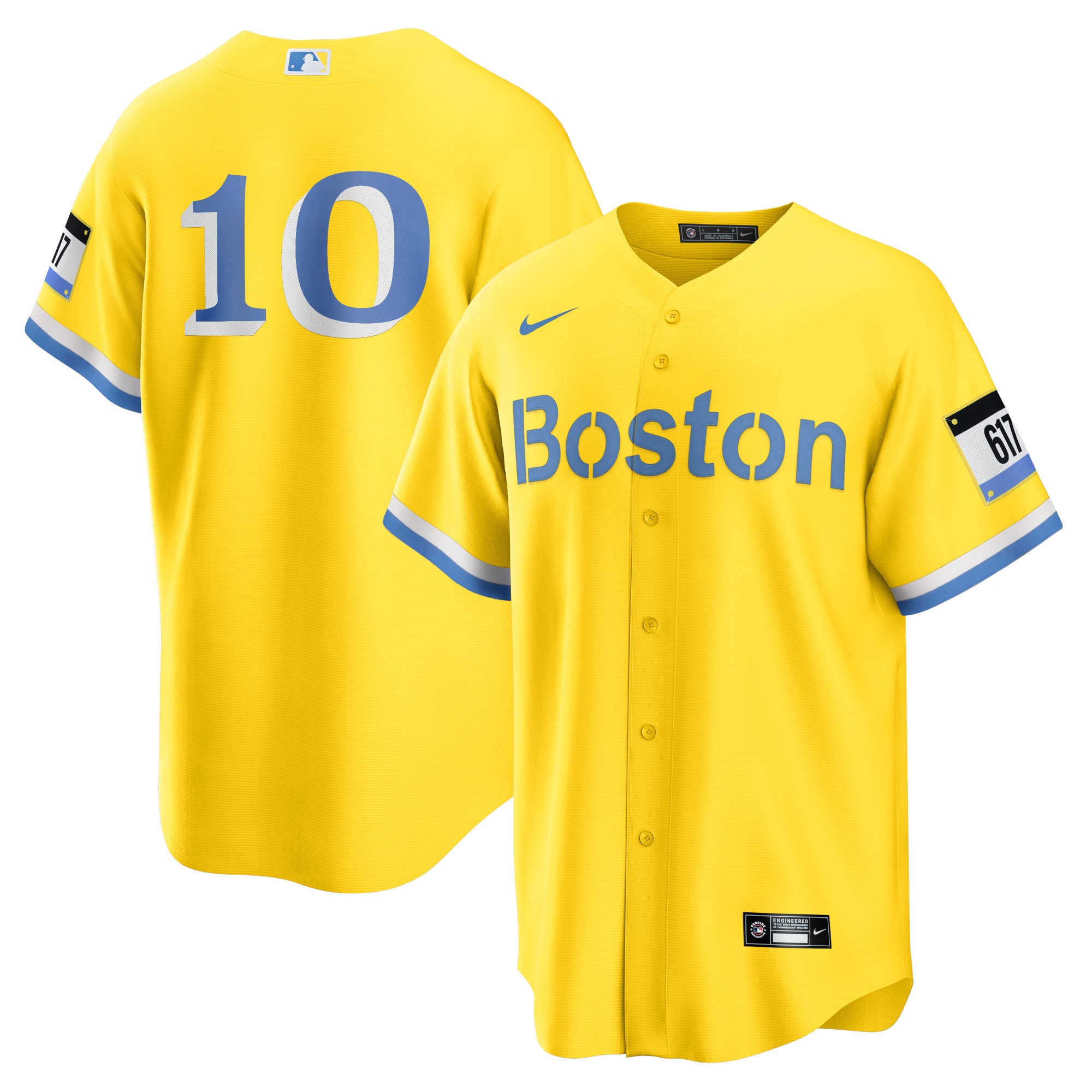 Trevor Story Boston Red Sox City Connect Replica Player Jersey - Gold cheap jerseys for sale - CheapJerseys.Shop