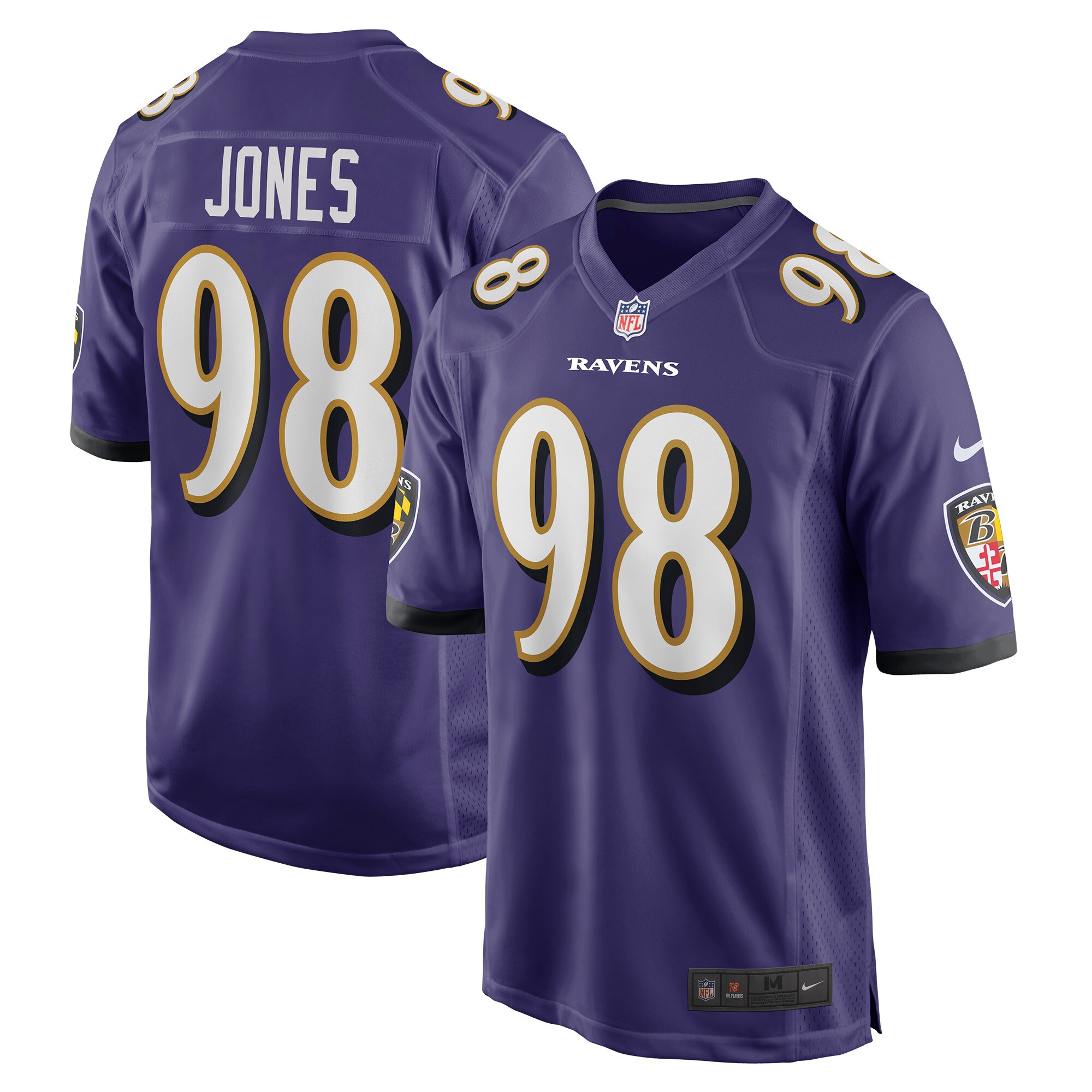 Travis Jones Baltimore Ravens Player Game Jersey - Purple cheap jerseys for sale - CheapJerseys.Shop