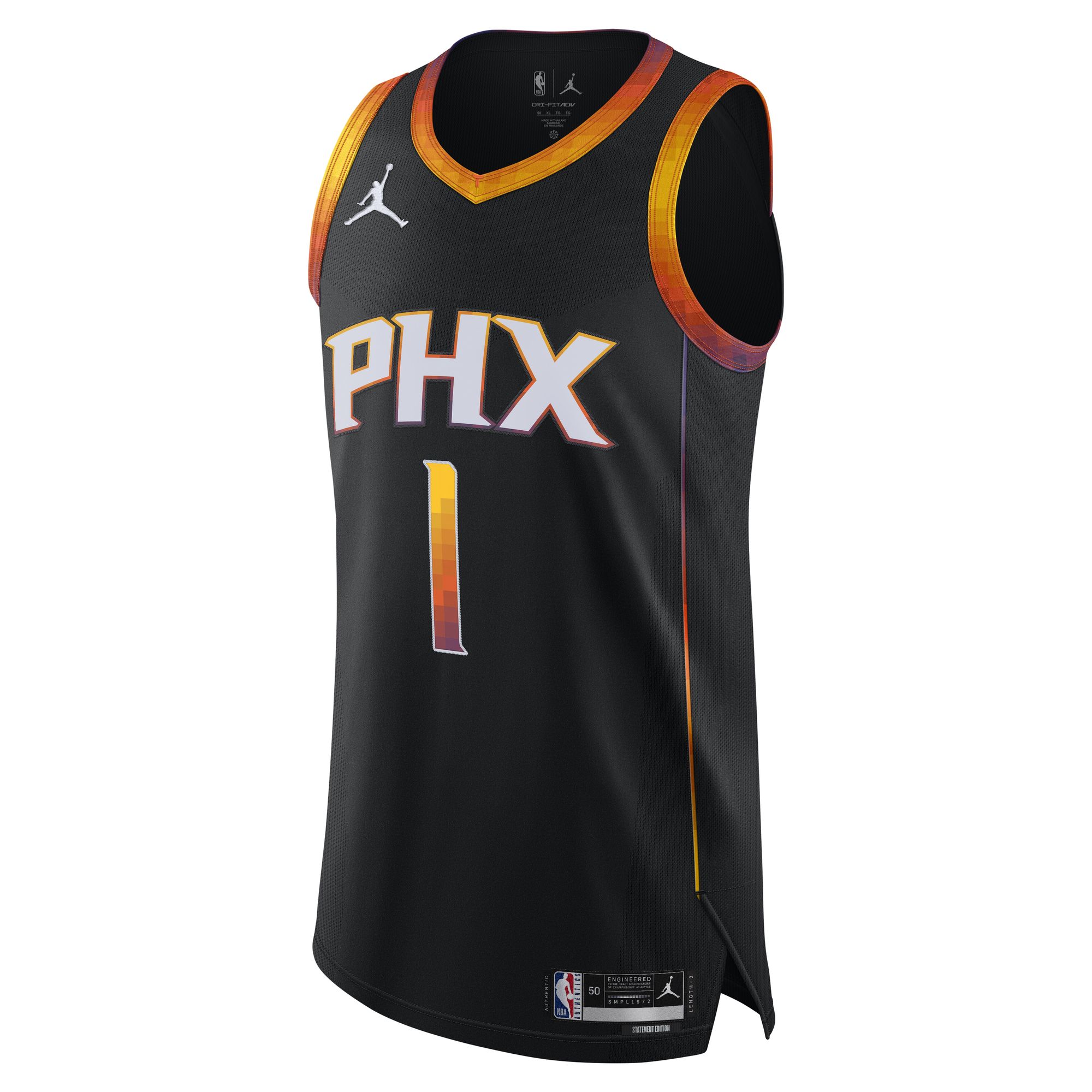 Devin Booker Phoenix Suns Jordan Brand Authentic Player Jersey - Statement Edition - Black cheap jerseys for sale - CheapJerseys.Shop