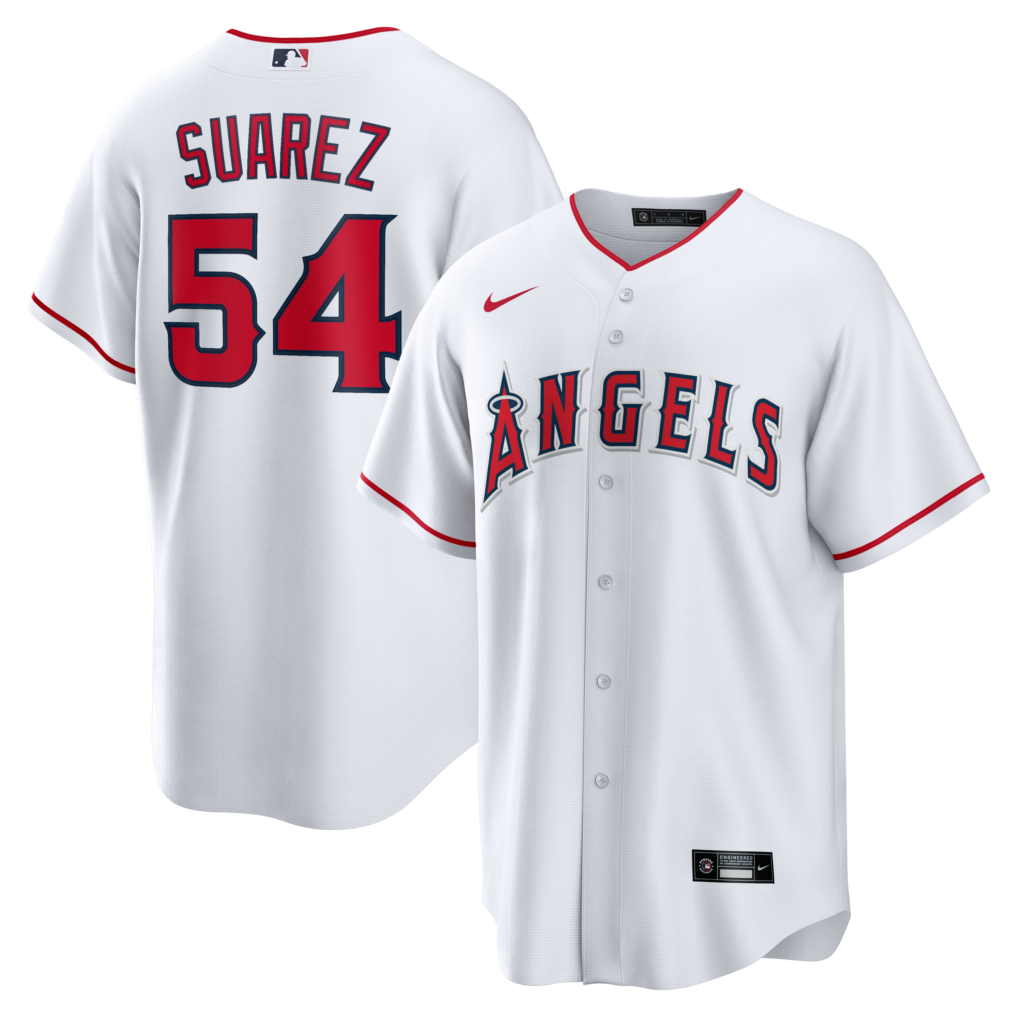 Jos\u00c3\u00a9 Suarez Los Angeles Angels Home Replica Player Jersey - White cheap jerseys for sale - CheapJerseys.Shop