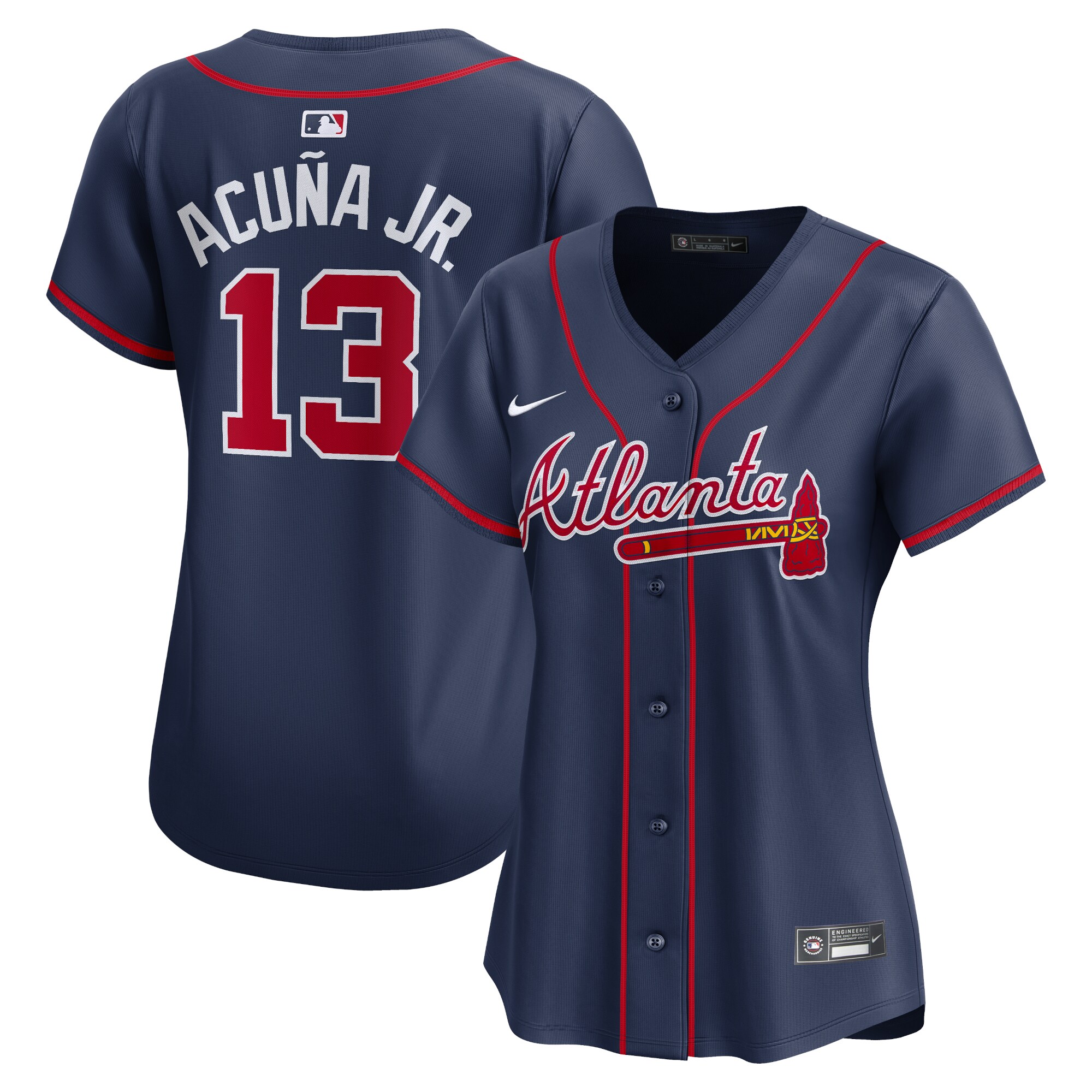 Ronald Acu\u00c3\u00b1a Jr. Atlanta Braves Women's Alternate Limited Player Jersey\u00c2\u00a0\u00e2\u20ac\u201c Navy cheap jerseys for sale - CheapJerseys.Shop