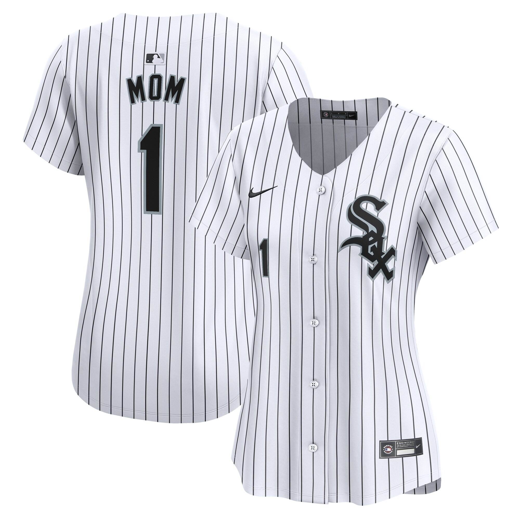 Chicago White Sox Women's #1 Mom Home Limited Jersey - White cheap jerseys for sale - CheapJerseys.Shop
