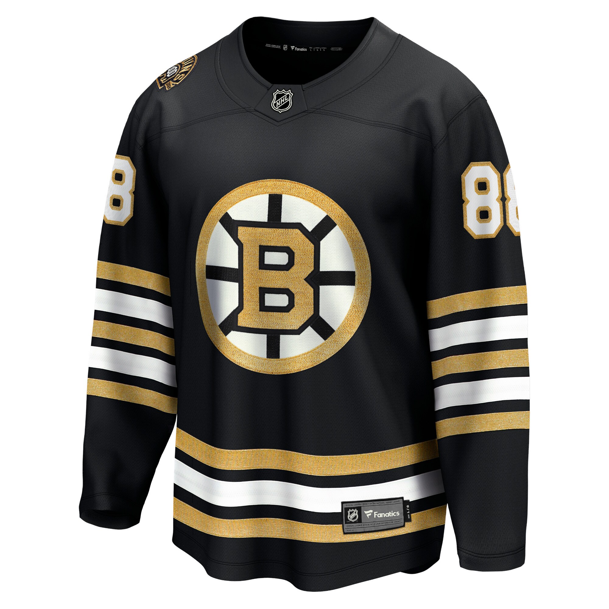 David Pastrnak Boston Bruins Fanatics 100th Anniversary Premier Breakaway Player Jersey - Black cheap jerseys for sale - CheapJerseys.Shop