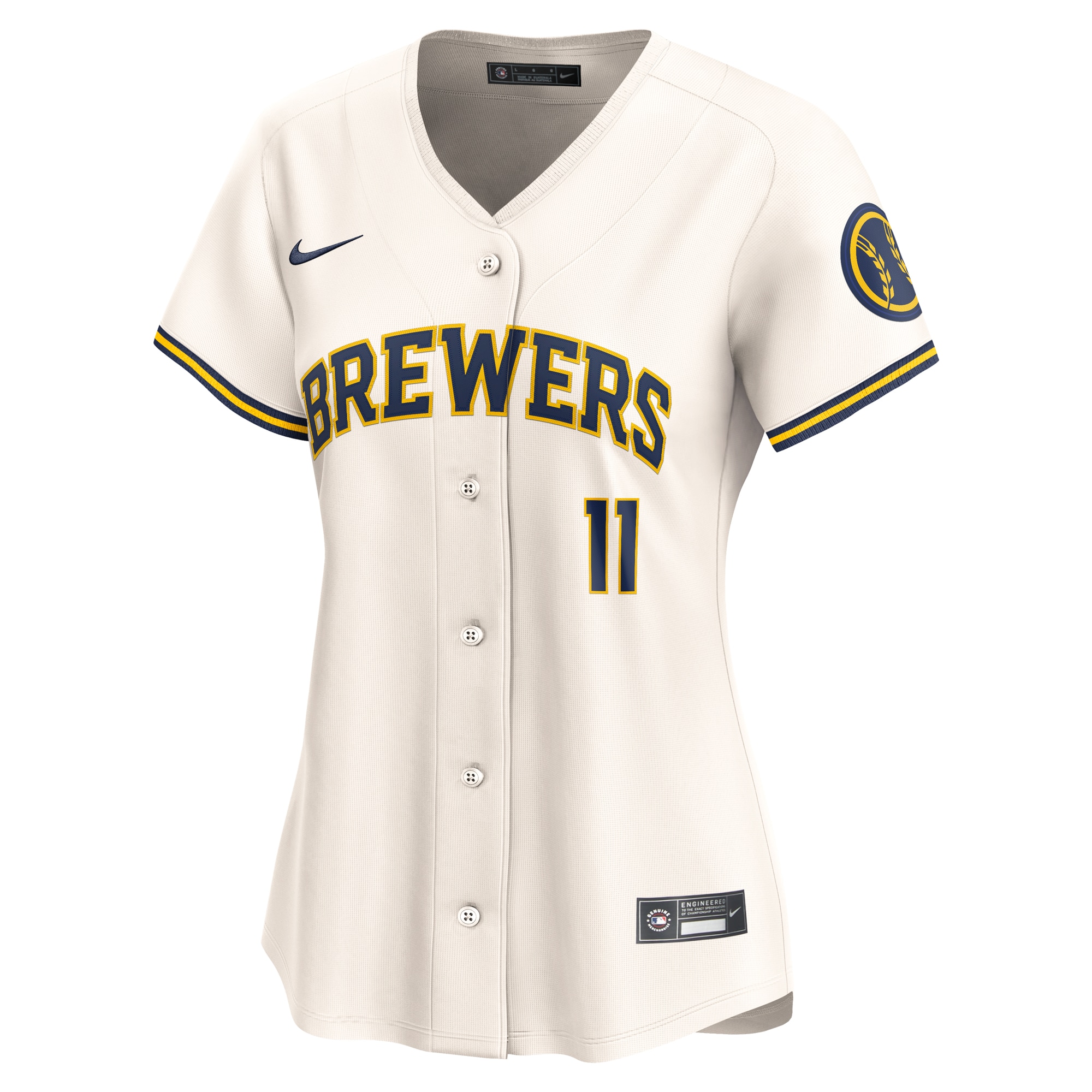 Jackson Chourio Milwaukee Brewers Women's Home Limited Player Jersey - Cream cheap jerseys for sale - CheapJerseys.Shop