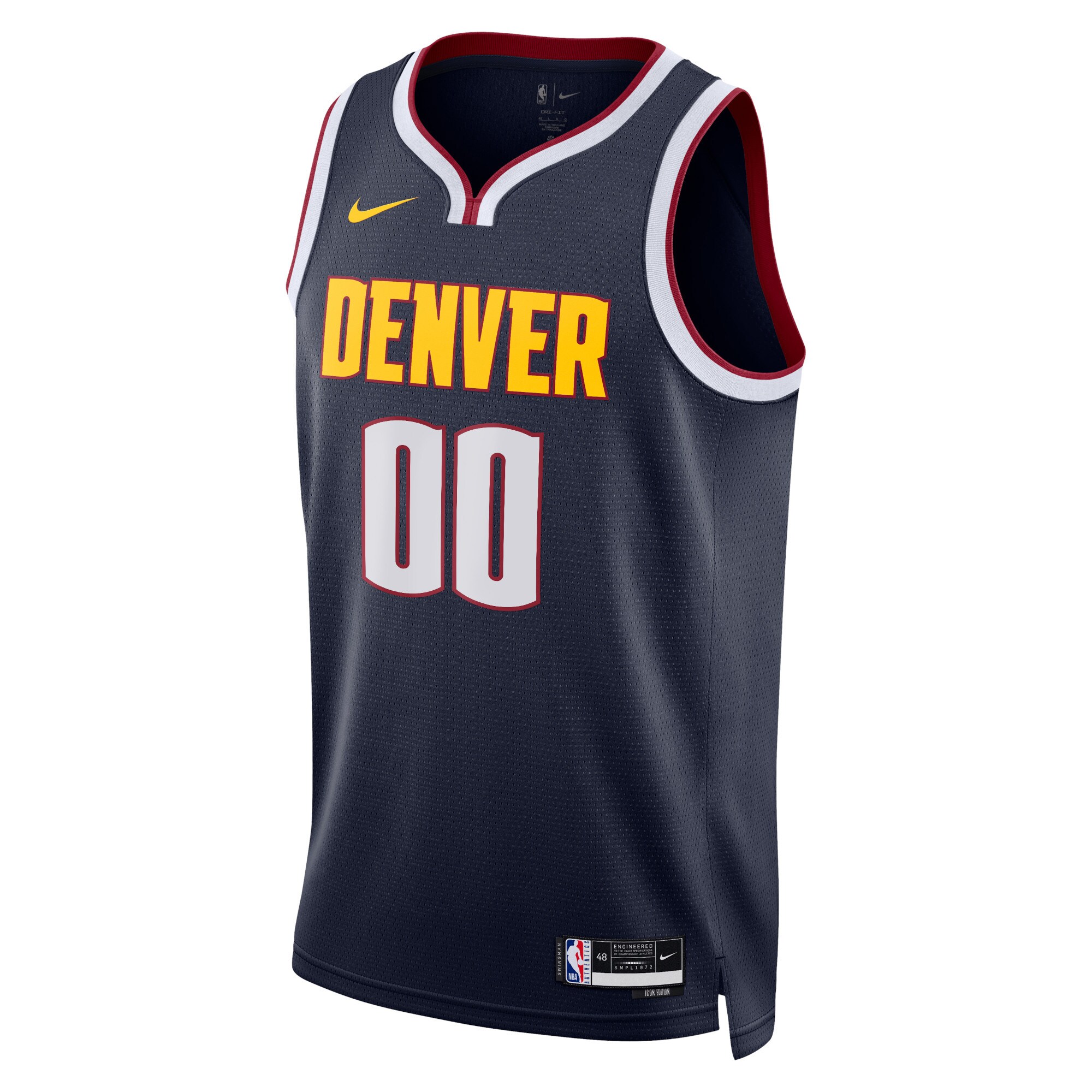 Denver Nuggets Unisex Swingman Custom Jersey Navy - Icon Edition cheap jerseys for sale - CheapJerseys.Shop