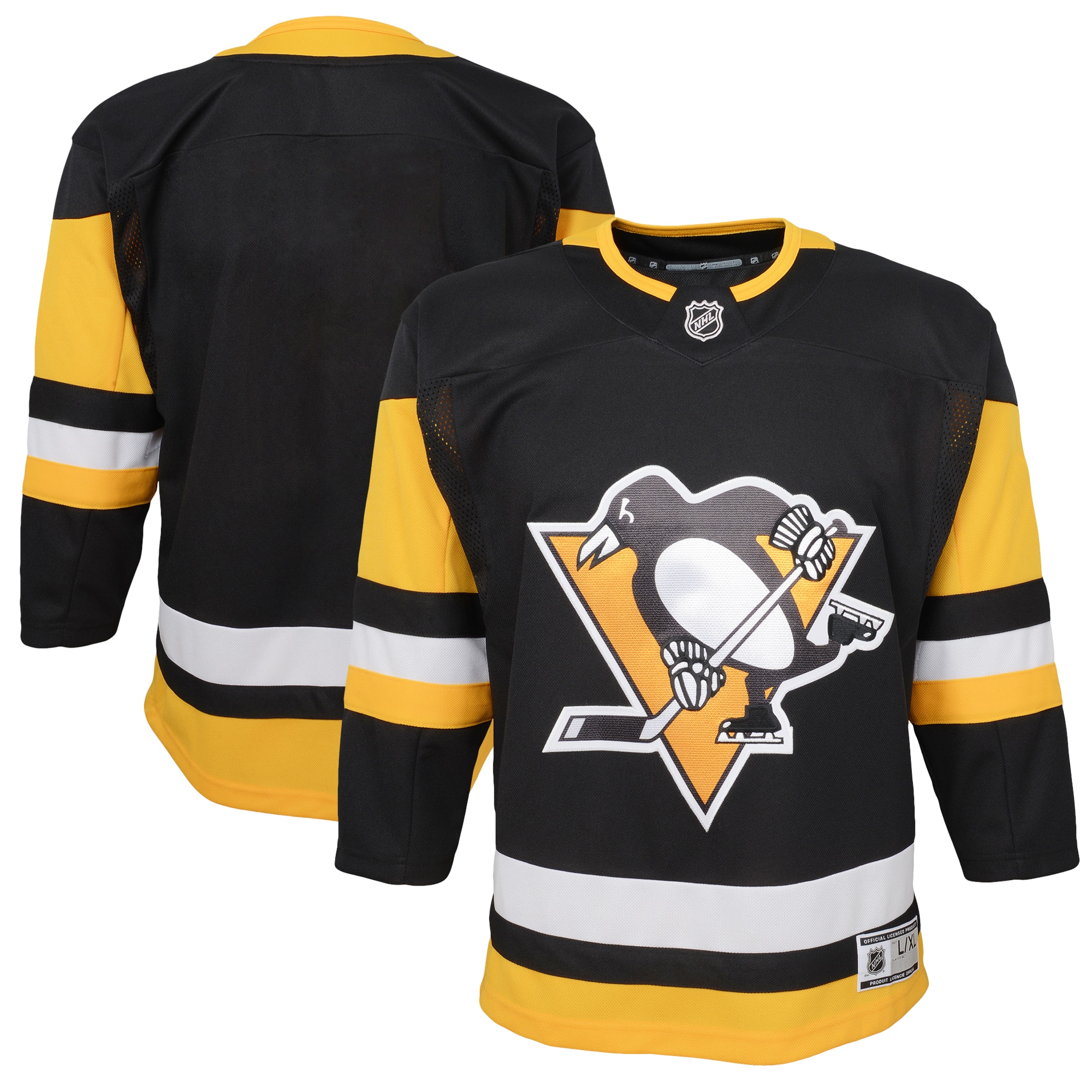 Pittsburgh Penguins Youth Home Premier Blank Jersey - Black cheap jerseys for sale - CheapJerseys.Shop