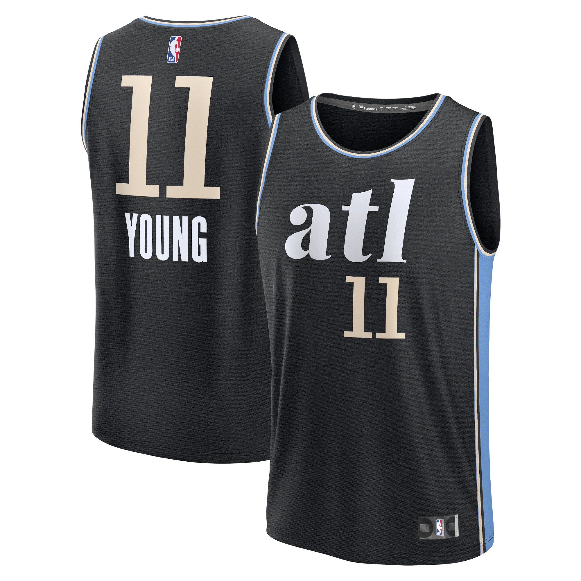 Trae Young Atlanta Hawks Fanatics Fast Break Jersey - Black - City Edition cheap jerseys for sale - CheapJerseys.Shop