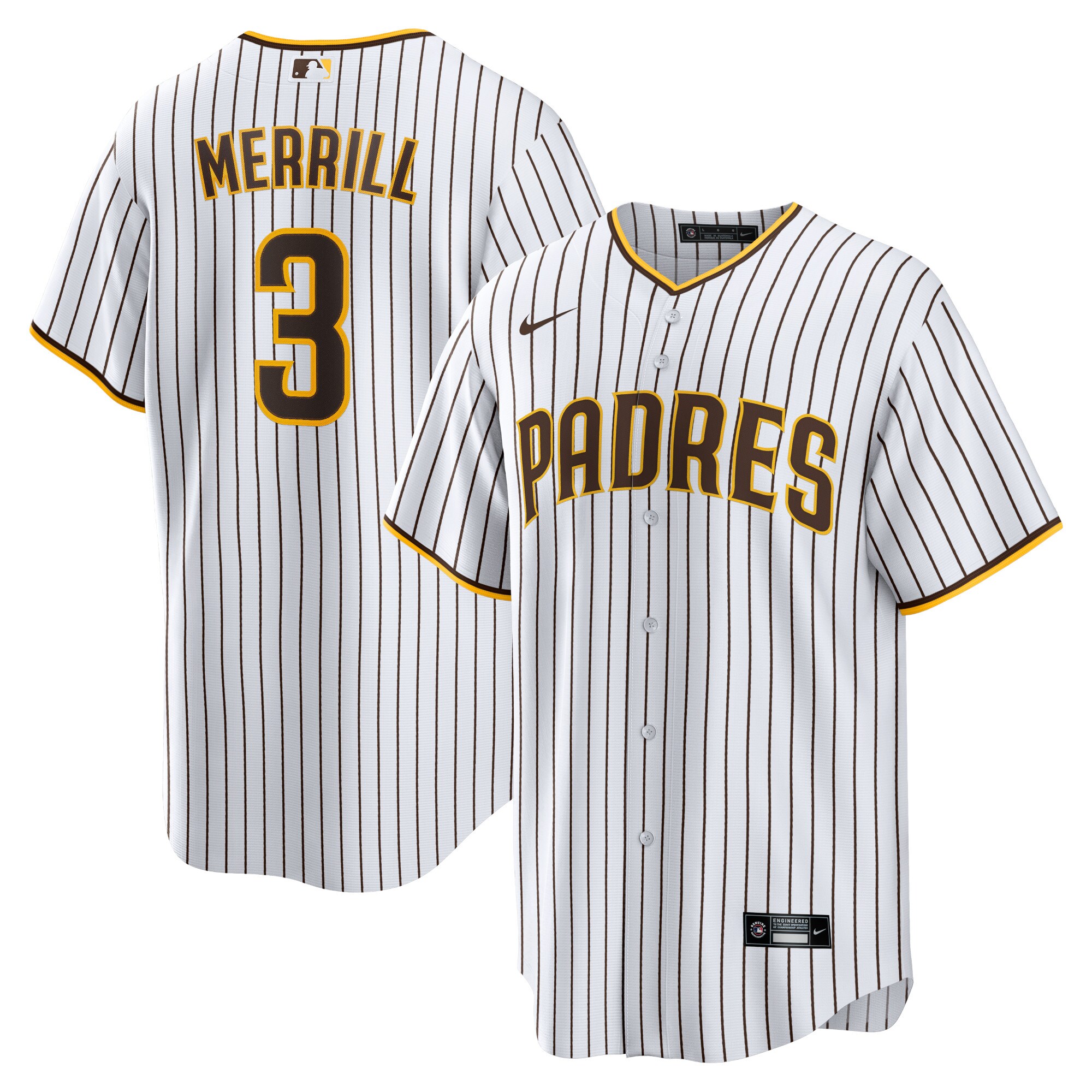 Jackson Merrill San Diego Padres Home Replica Jersey - White cheap jerseys for sale - CheapJerseys.Shop